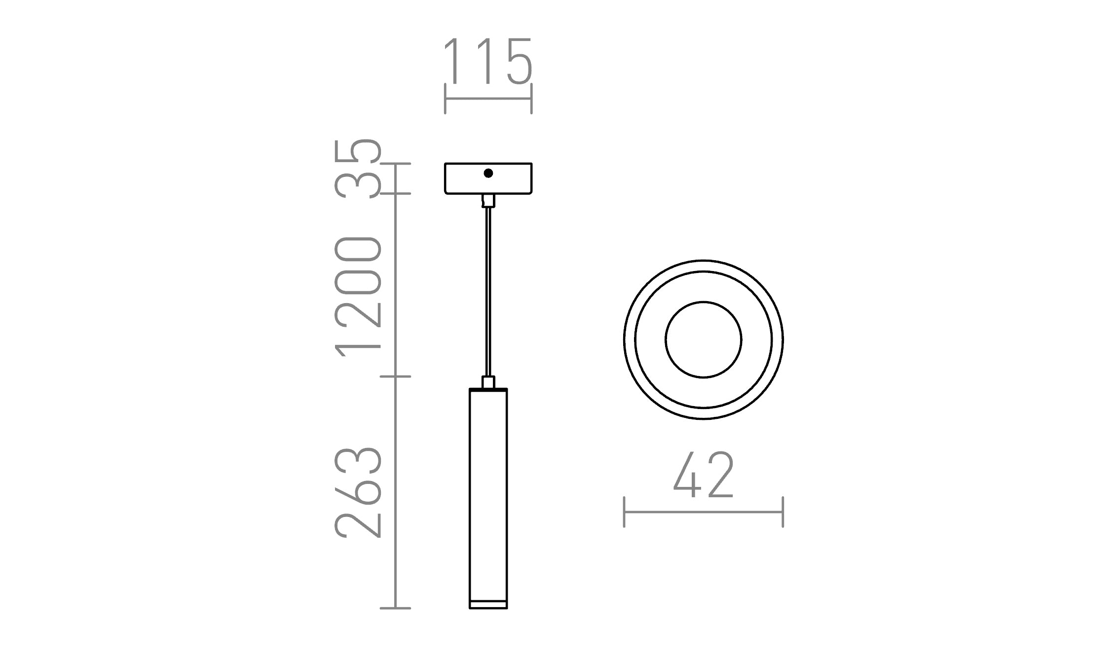 COZY pendel lampa - Product sketch
