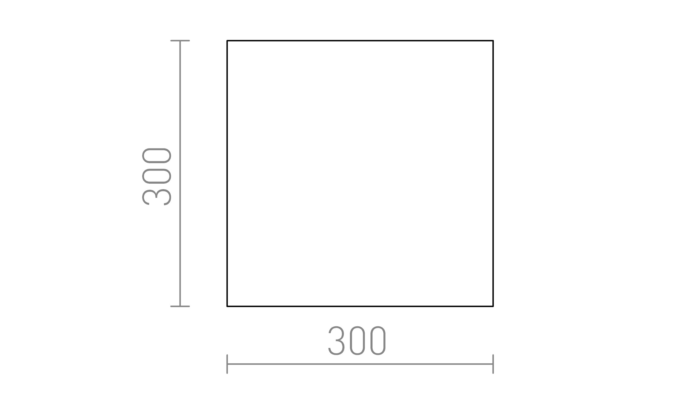 DIFFUSER SQ 30 PMMA - Product sketch
