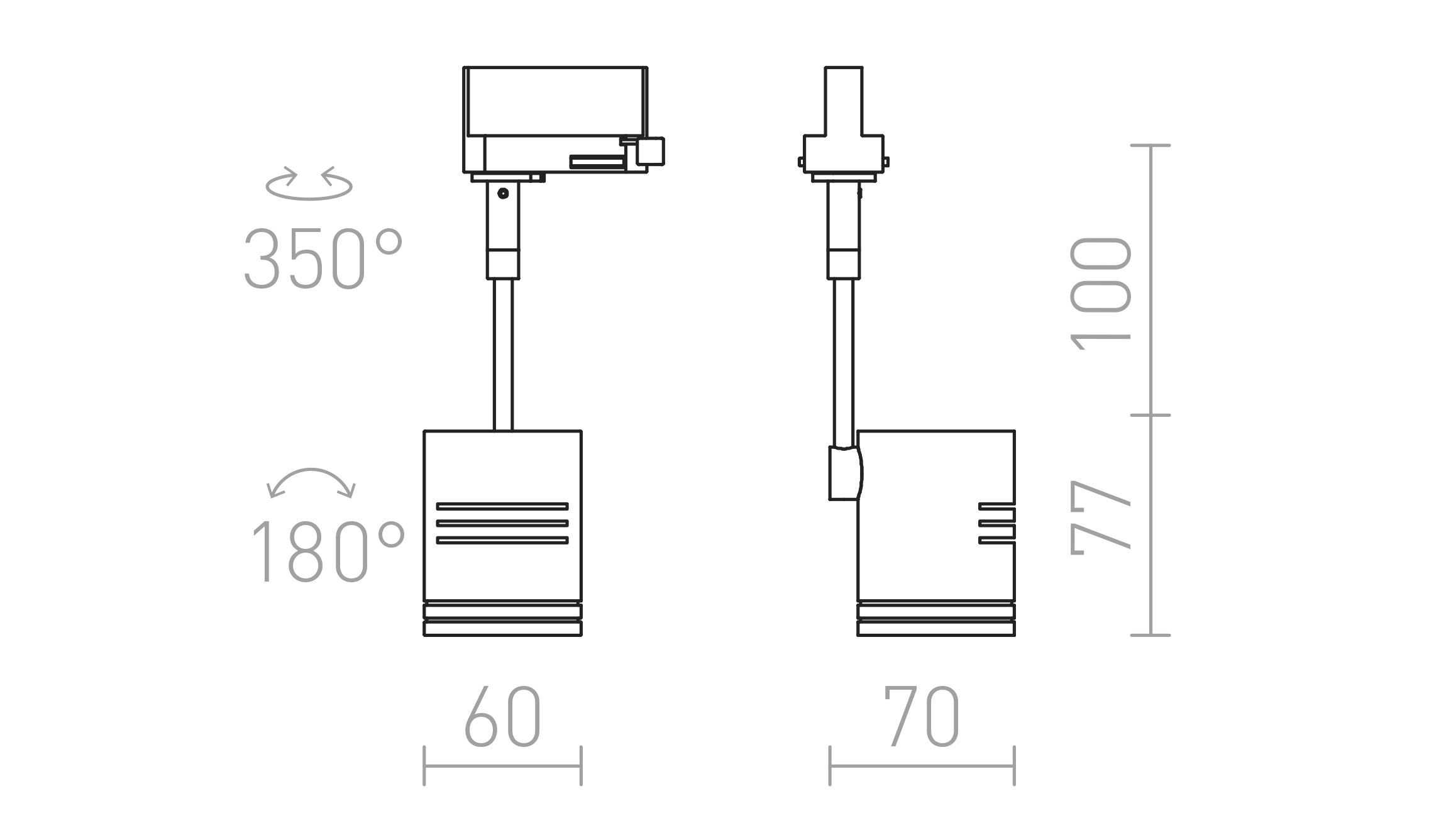 BEEBA I for 3-circuit tracks - Product sketch
