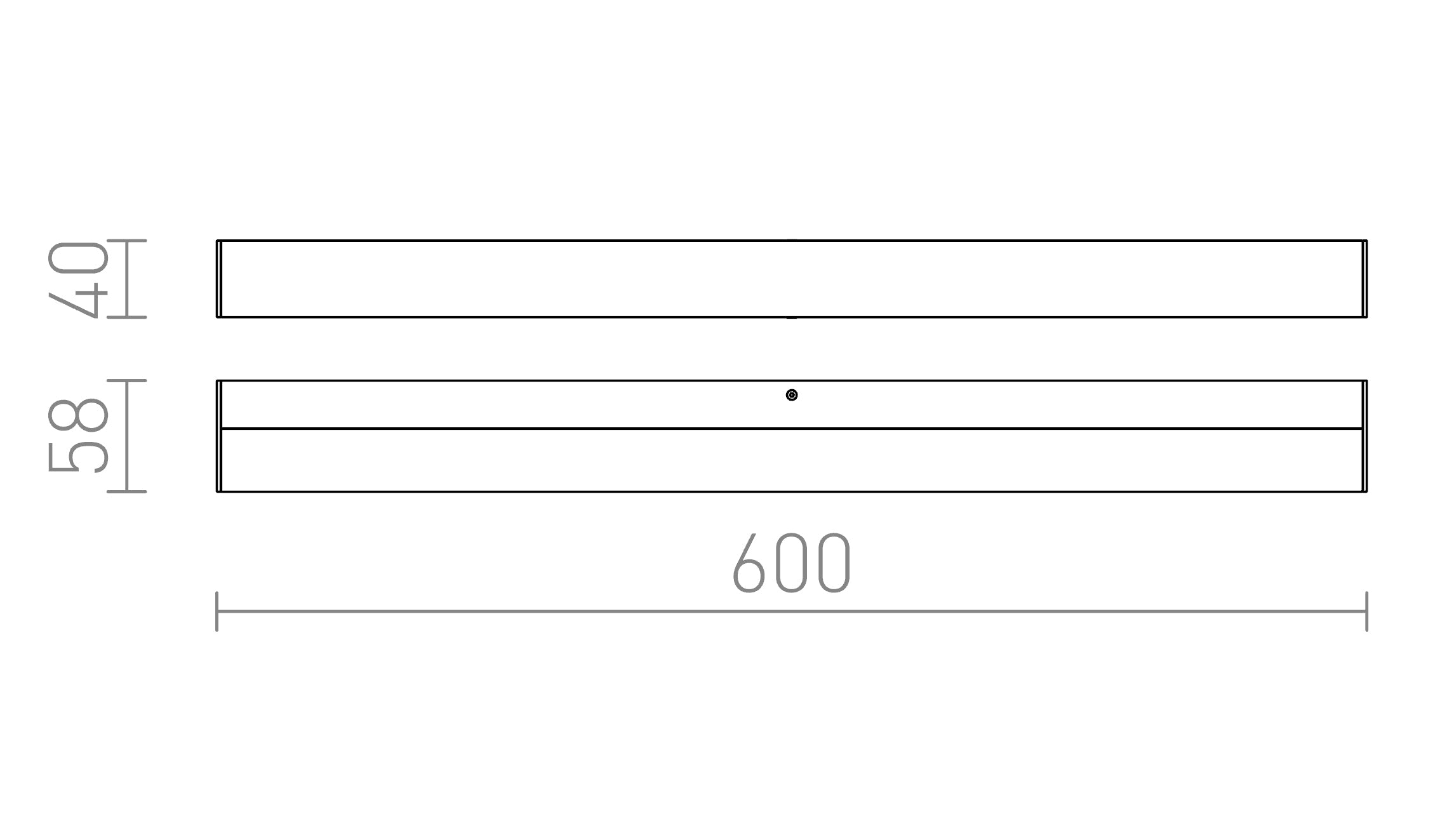 LEVIA 60 da parete lampada - Product sketch