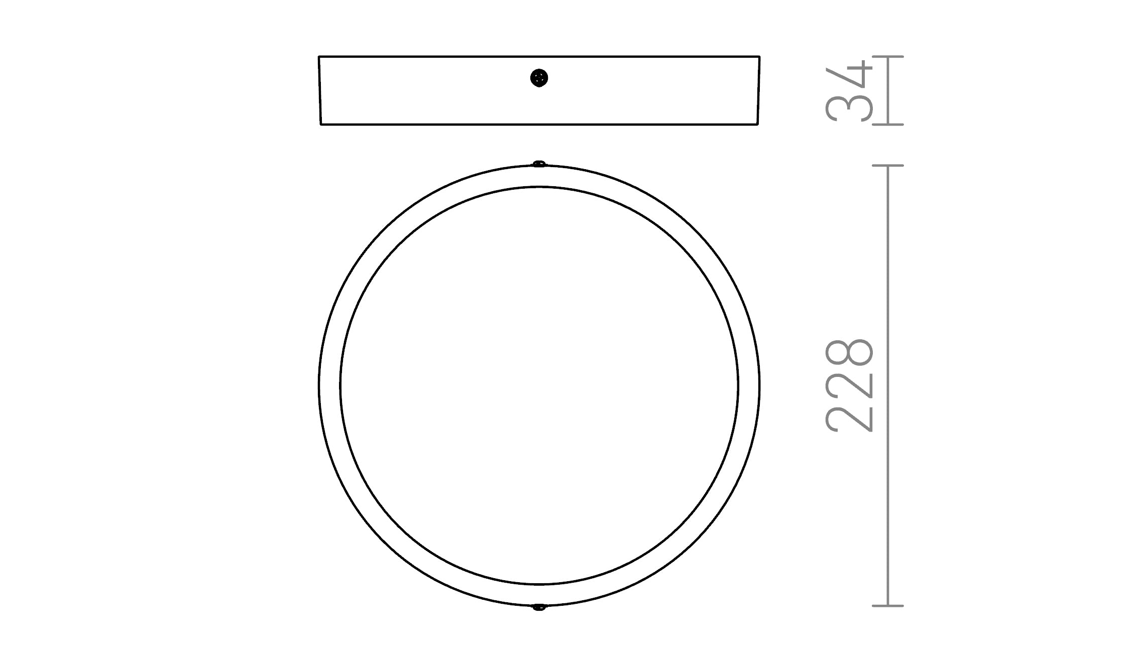 HUE R 22 ceiling lamp - Product sketch