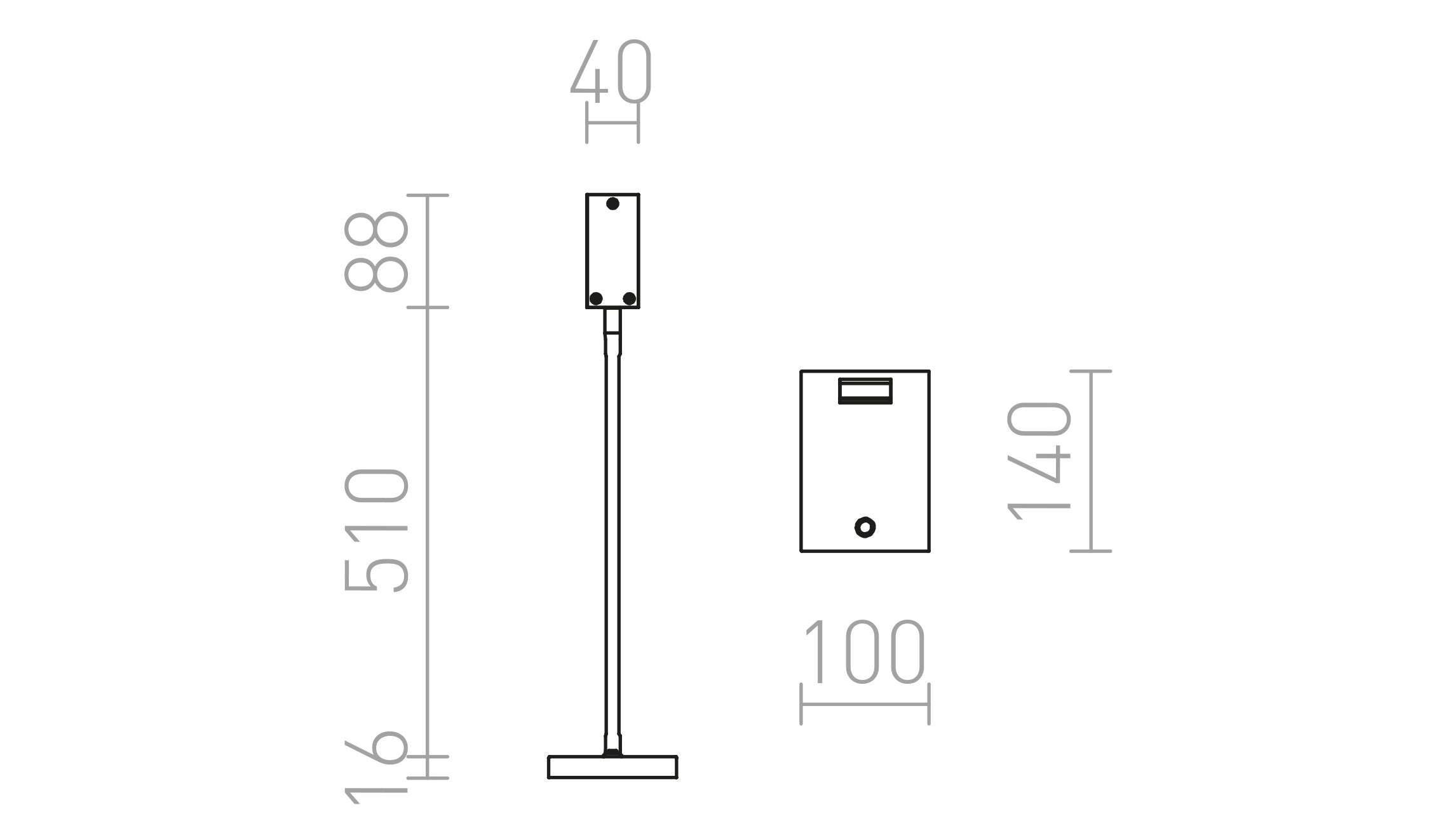 FRISCO T table lamp - Product sketch