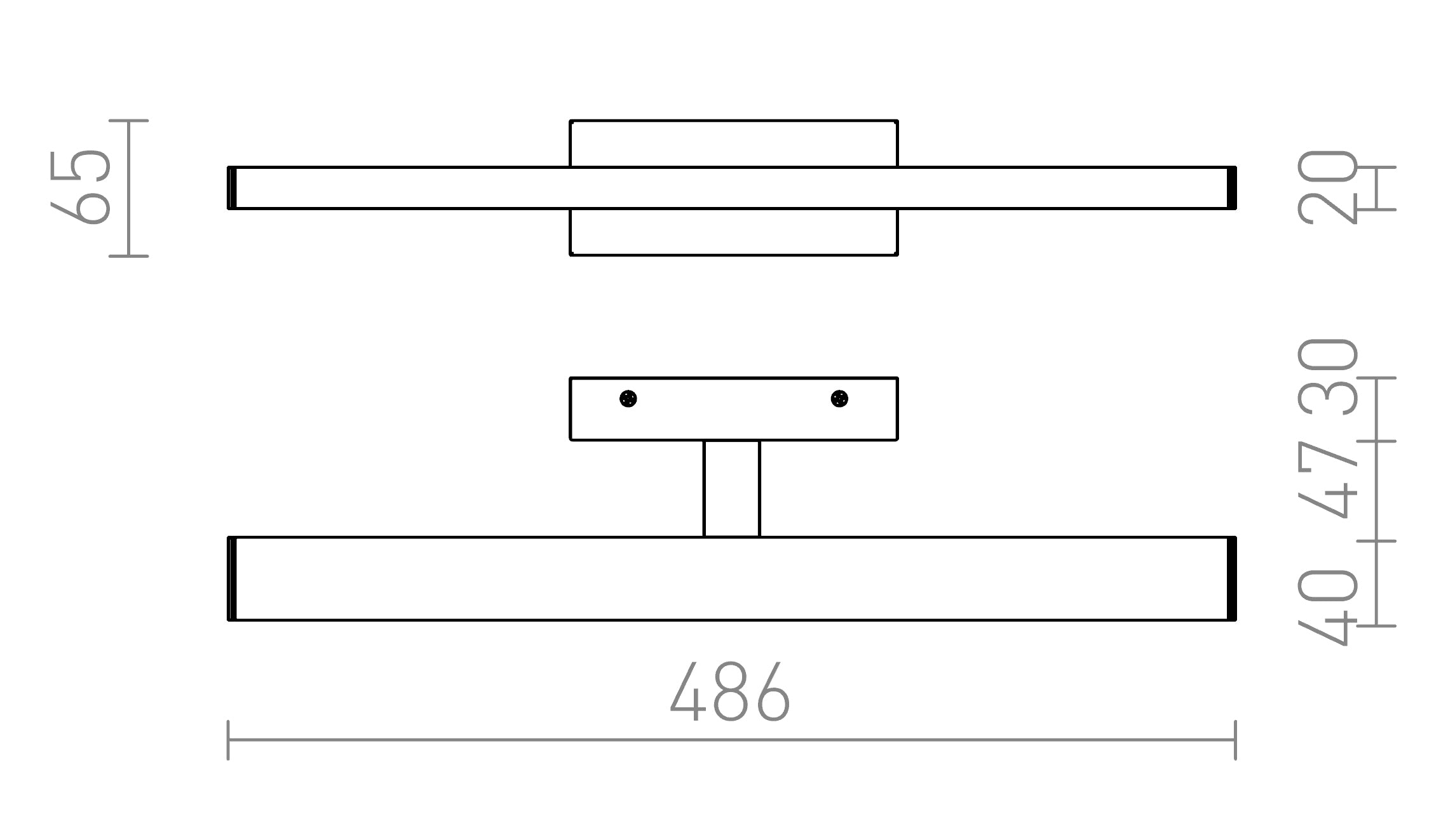 PANON LONG стенна лампа - Product sketch