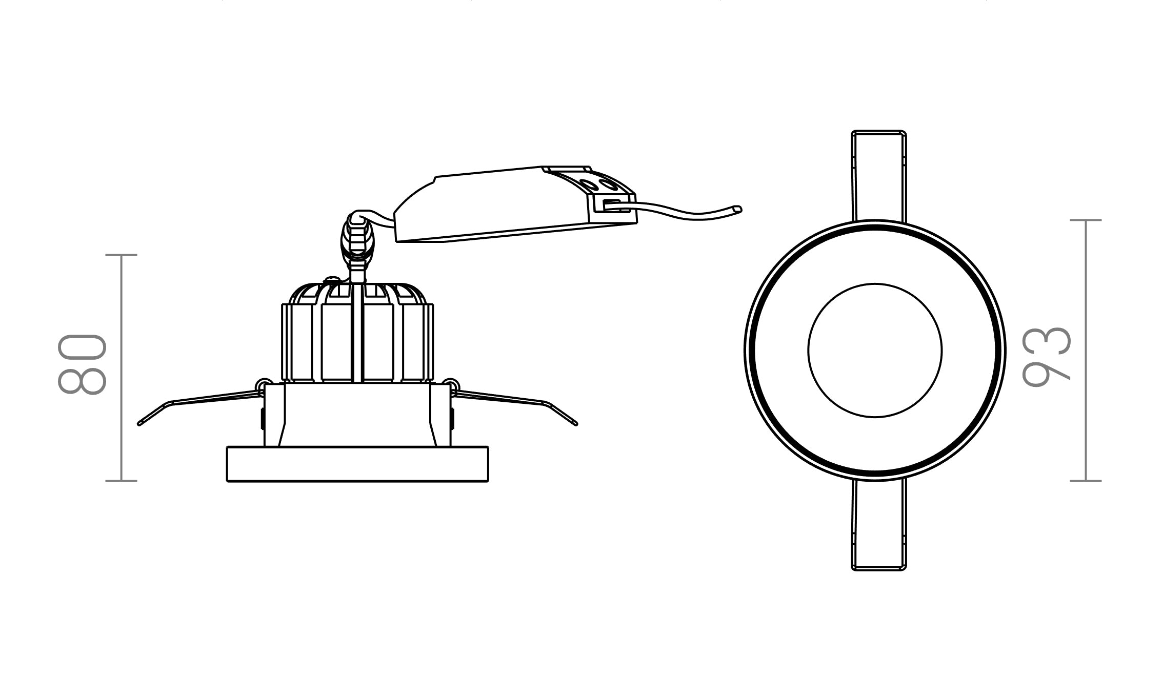 SHARM PLUS inbouwlamp lamp - Product sketch