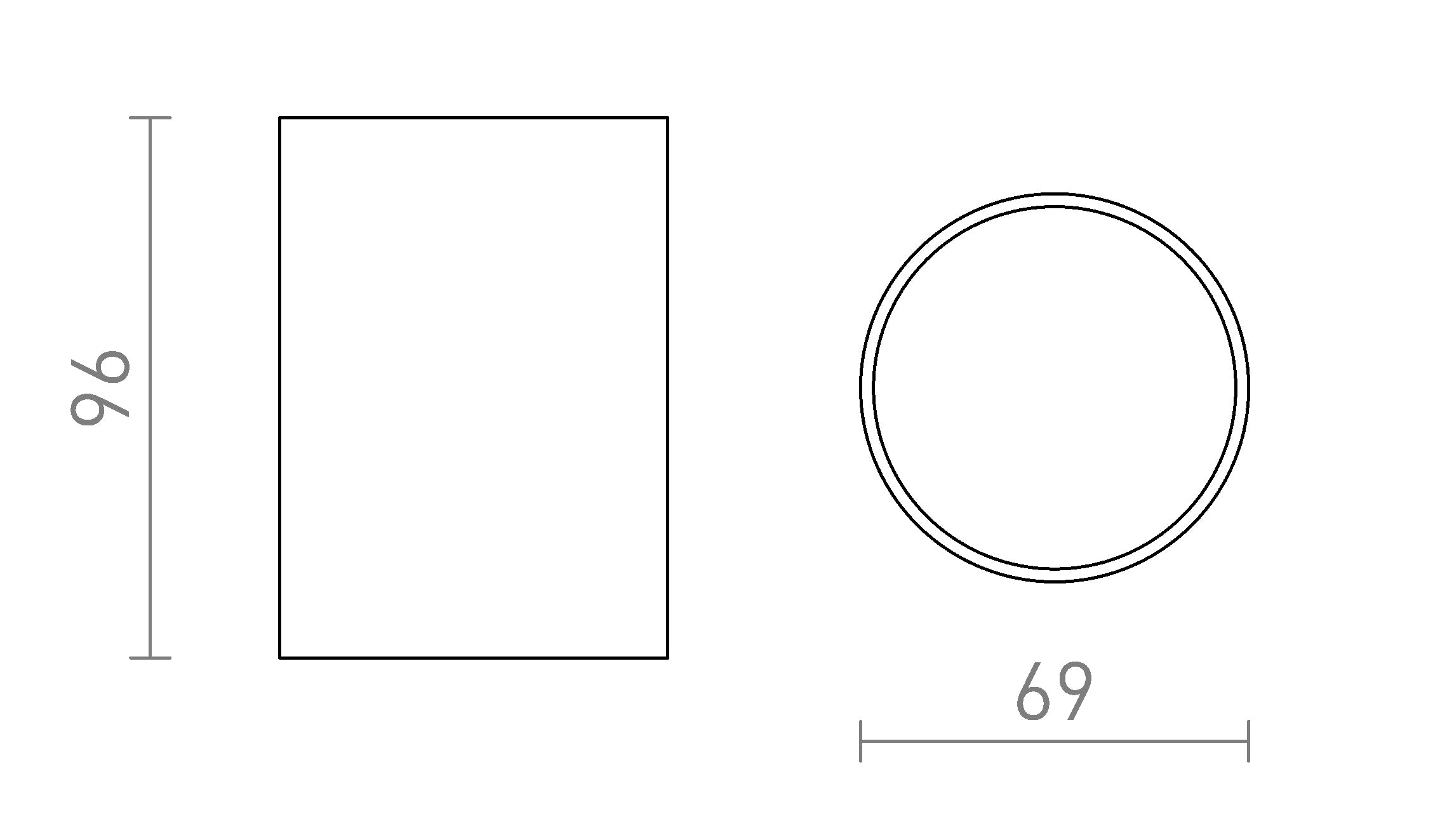 CONNOR stropná lampa - Product sketch