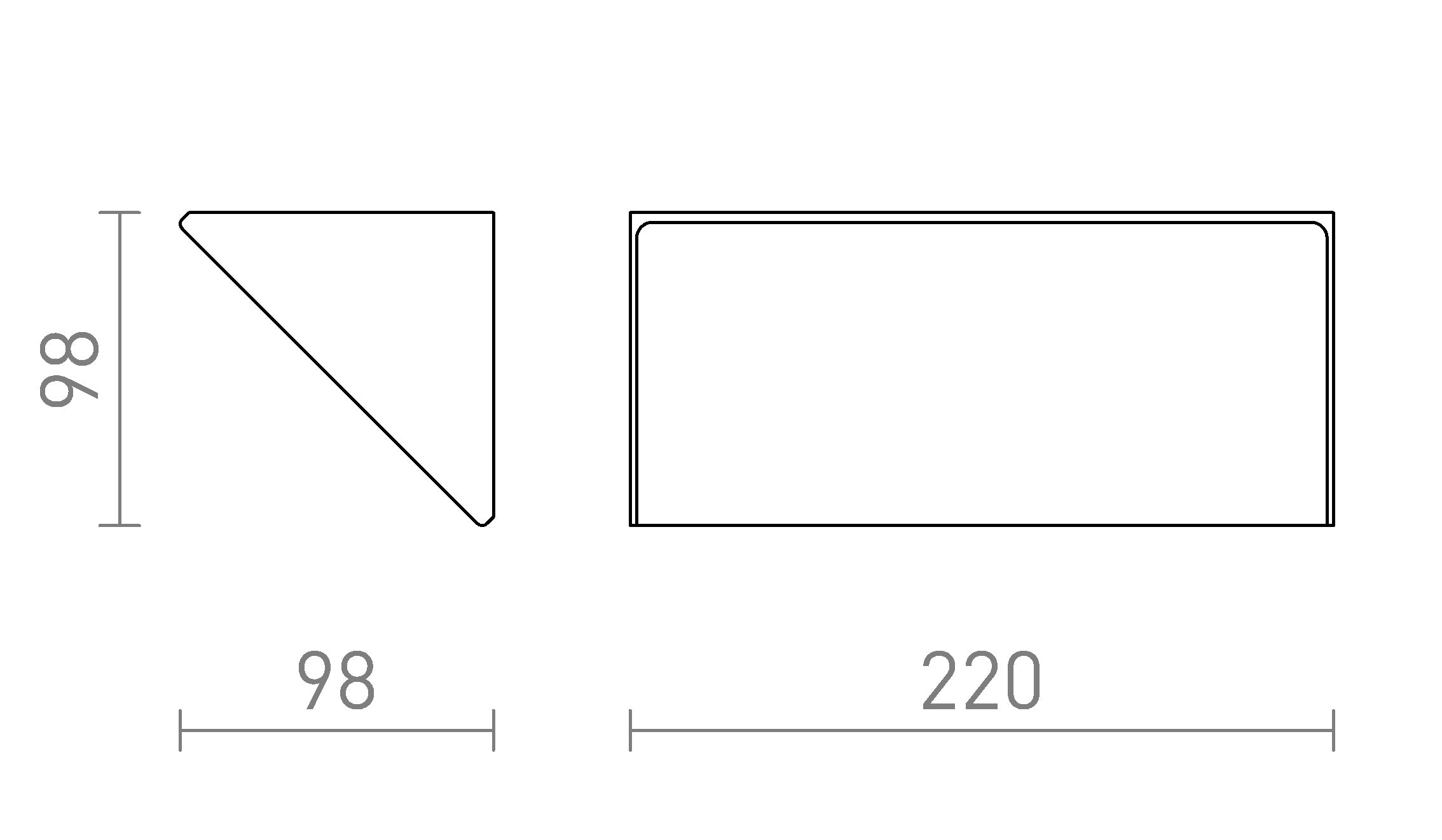 ANDANTE de perete lampă - Product sketch