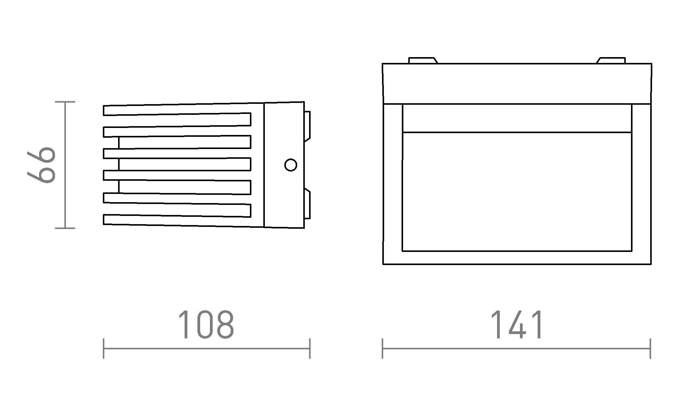CLAIRE 14 vägg lampa - Product sketch