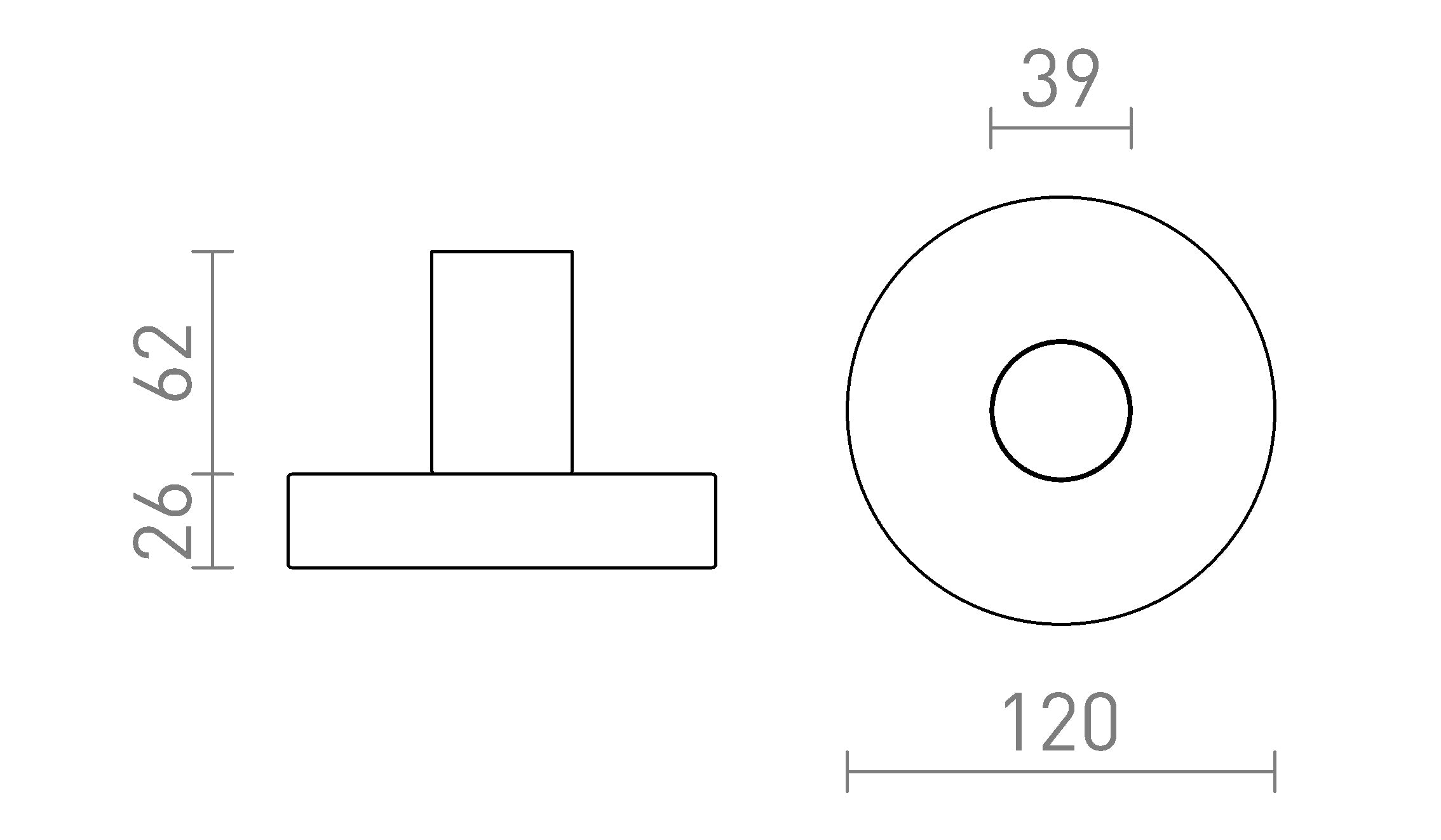 ALGOT stolna lampa - Product sketch