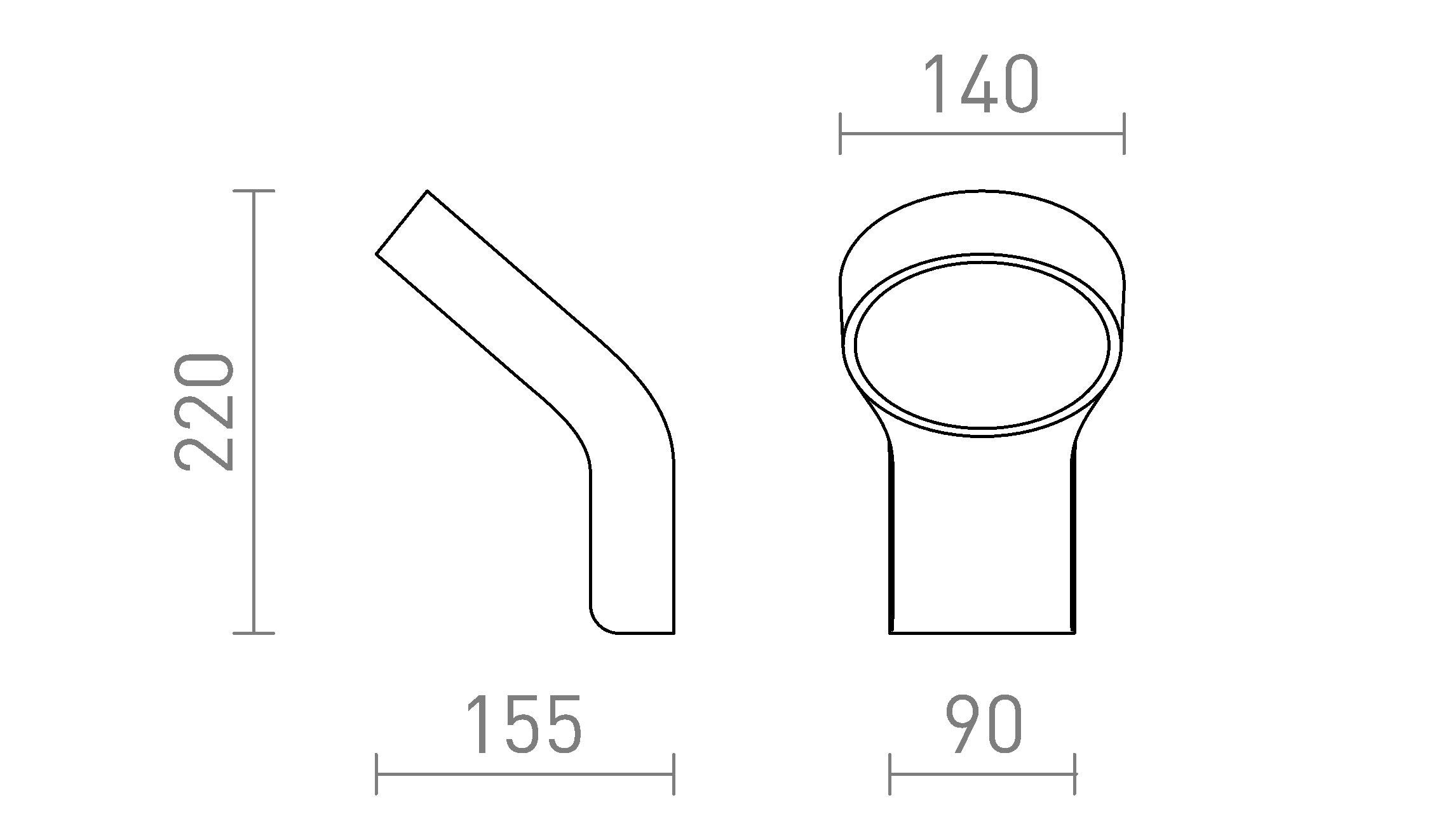 ELIA vägg lampa - Product sketch