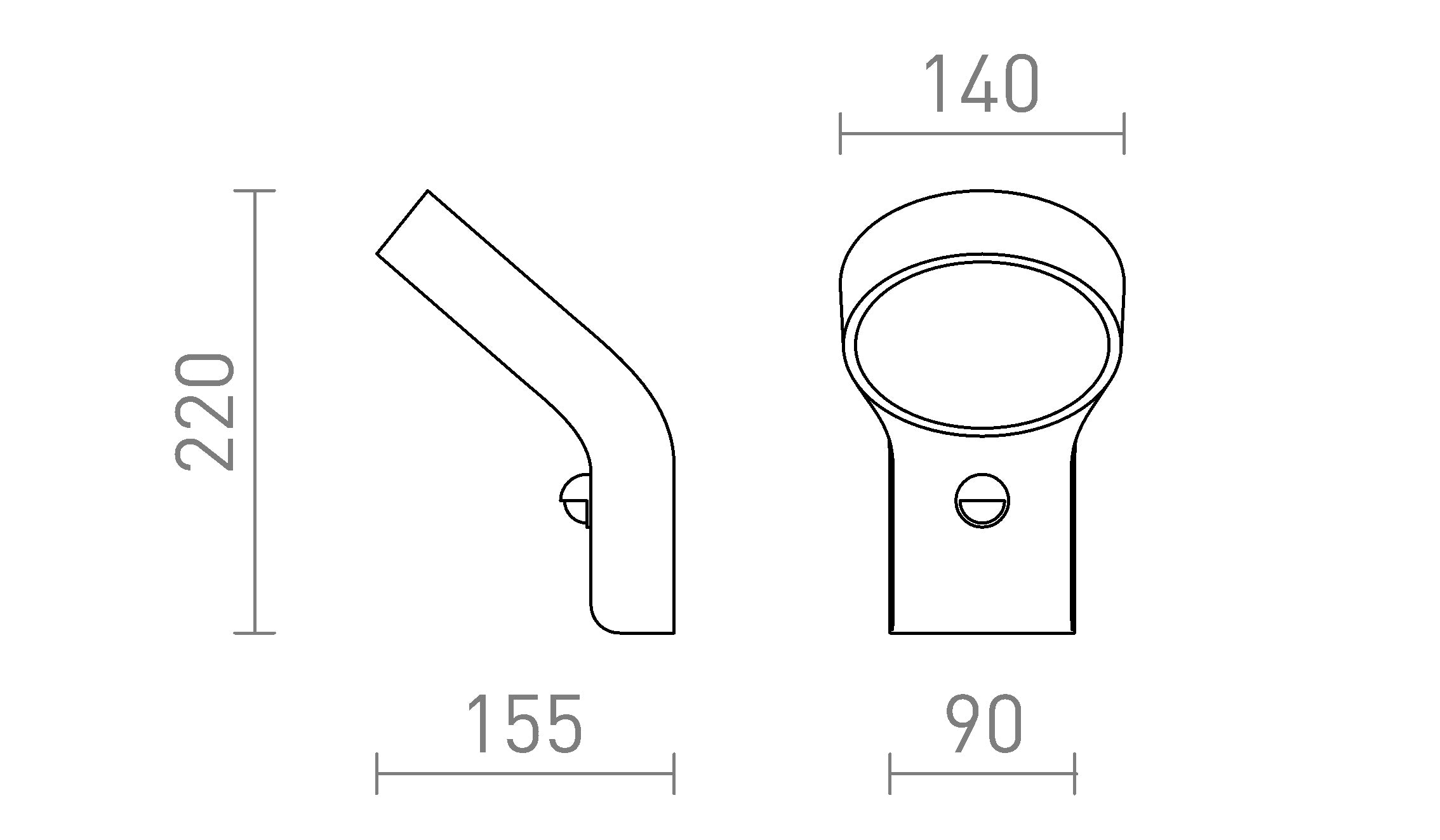 ELIA PIR стенна лампа - Product sketch