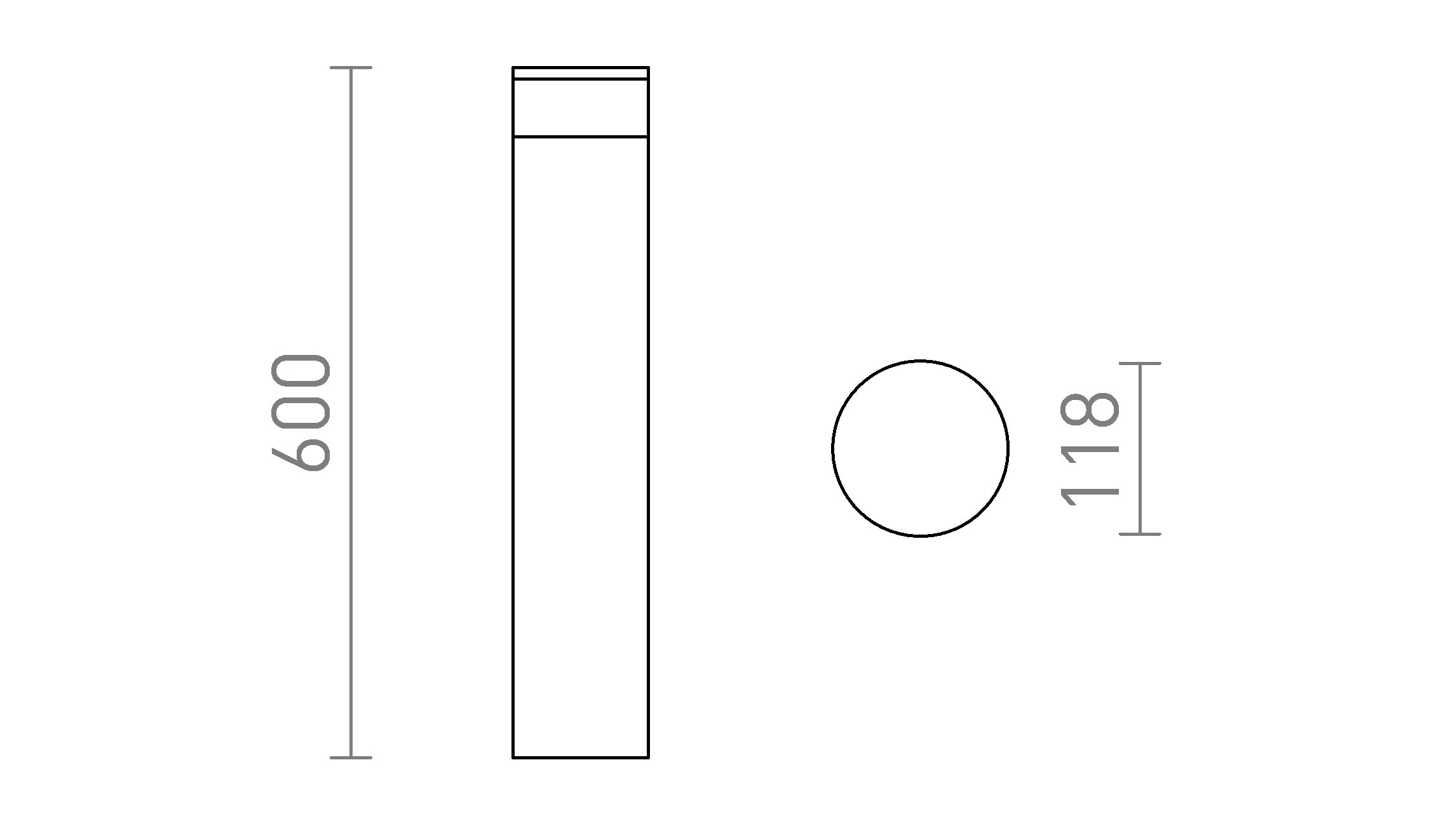 BRENDA 60 de podea lampă - Product sketch