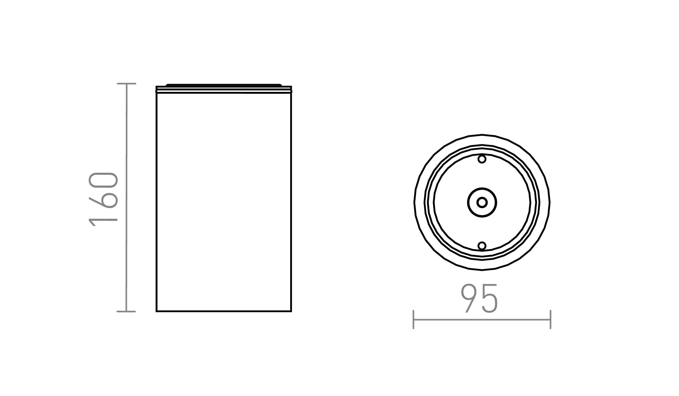 DUNE E27 da soffitto lampada - Product sketch