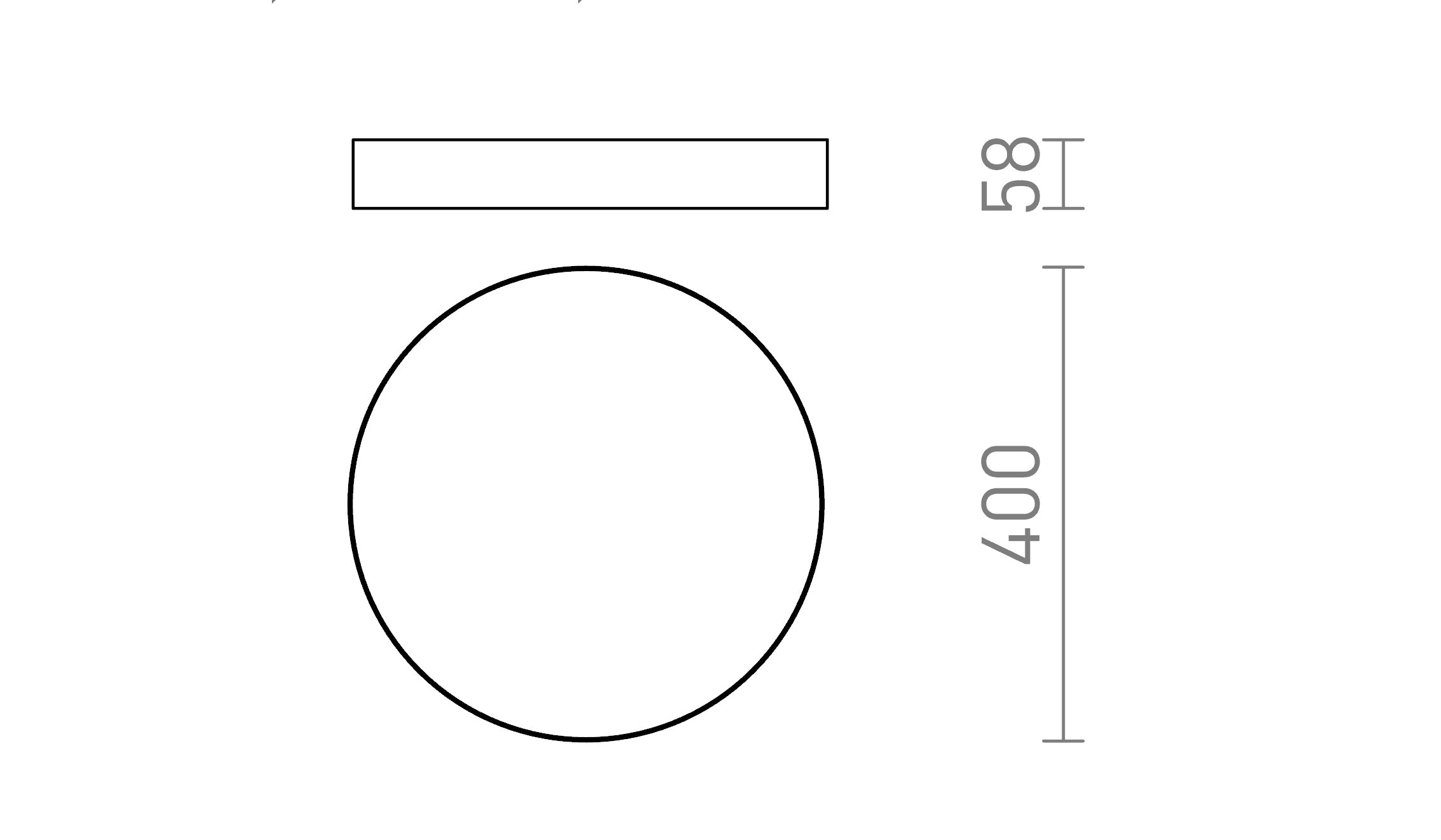 LARISA R 40 ceiling lamp - Product sketch