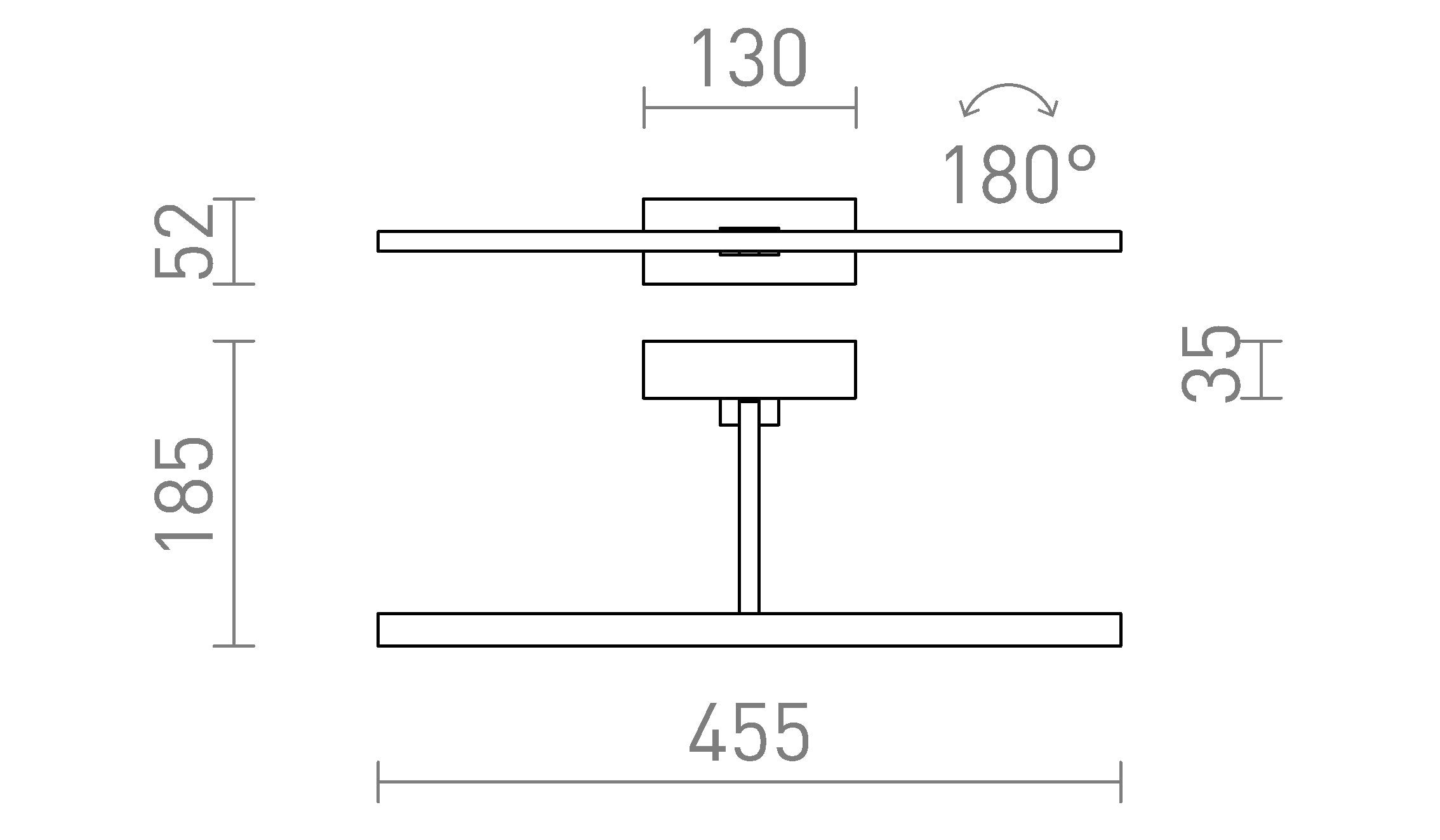 FRESCO 45 стенна лампа - Product sketch