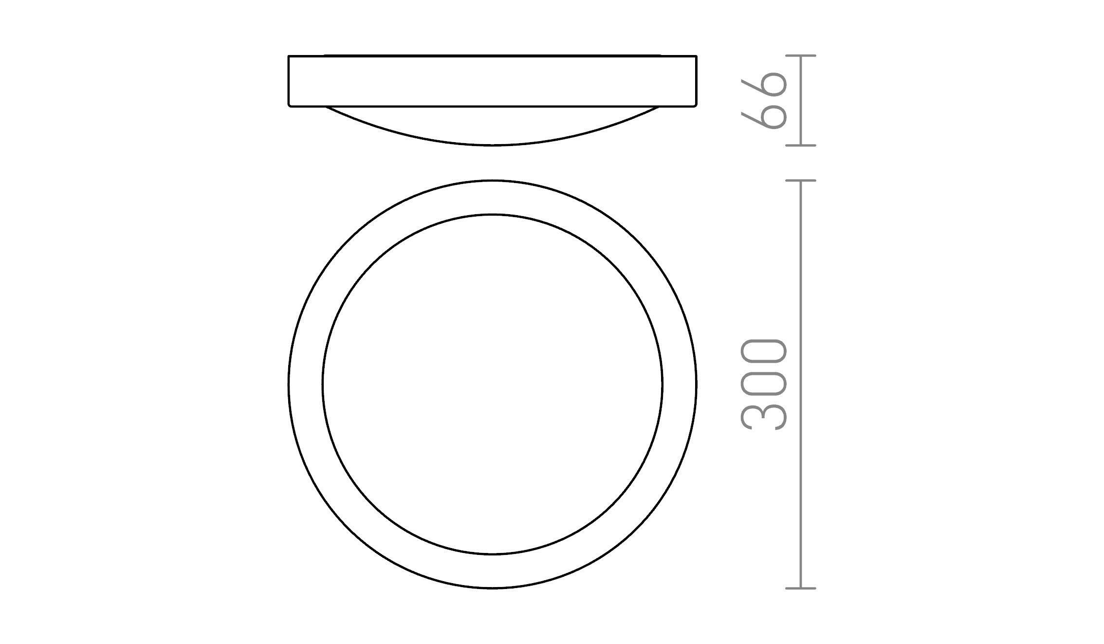 BARRY LED da soffitto lampada - Product sketch