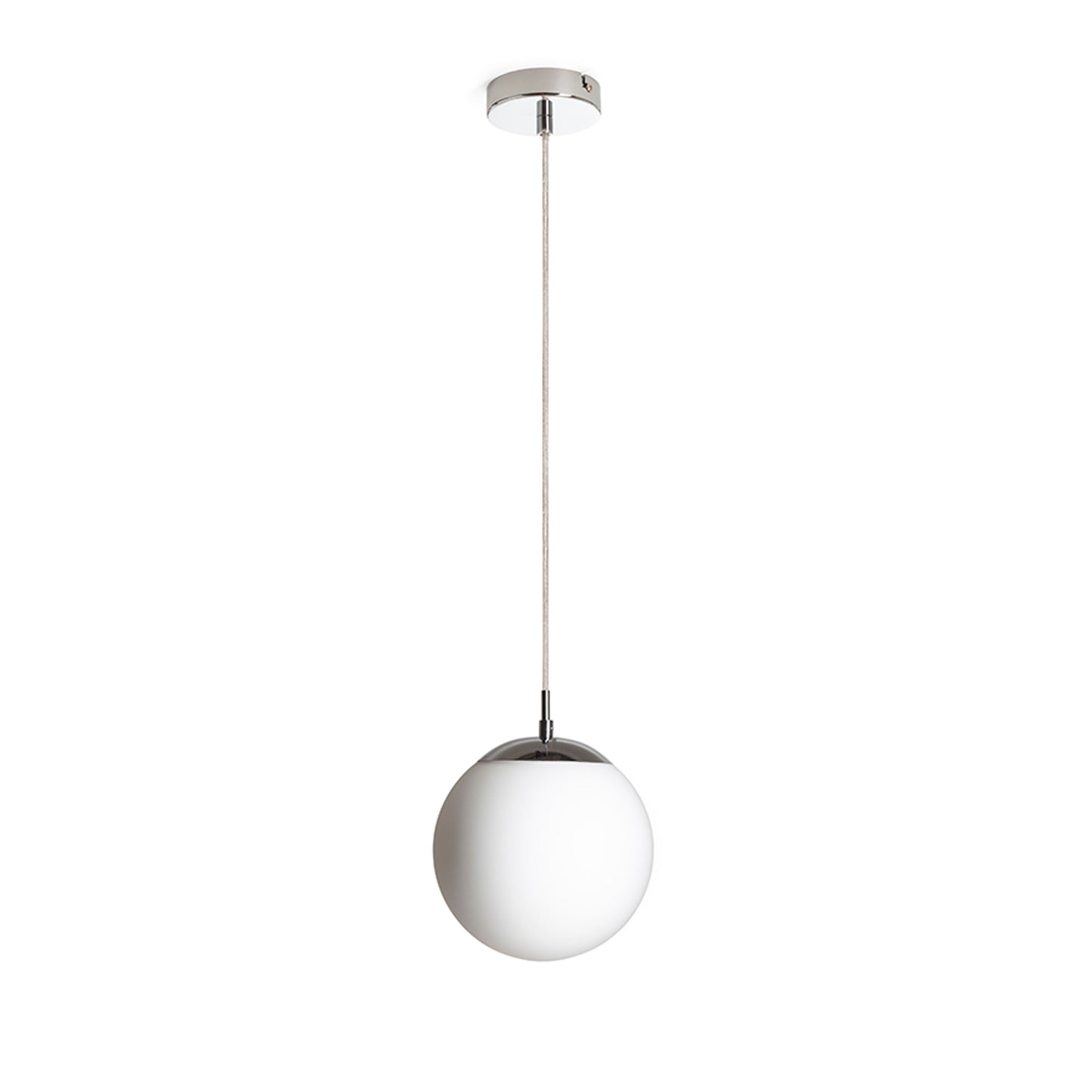 RENDL pendant lamp LUNA 20 pendant opal-colored glass/chrome 230V LED E27 11W R13745 1