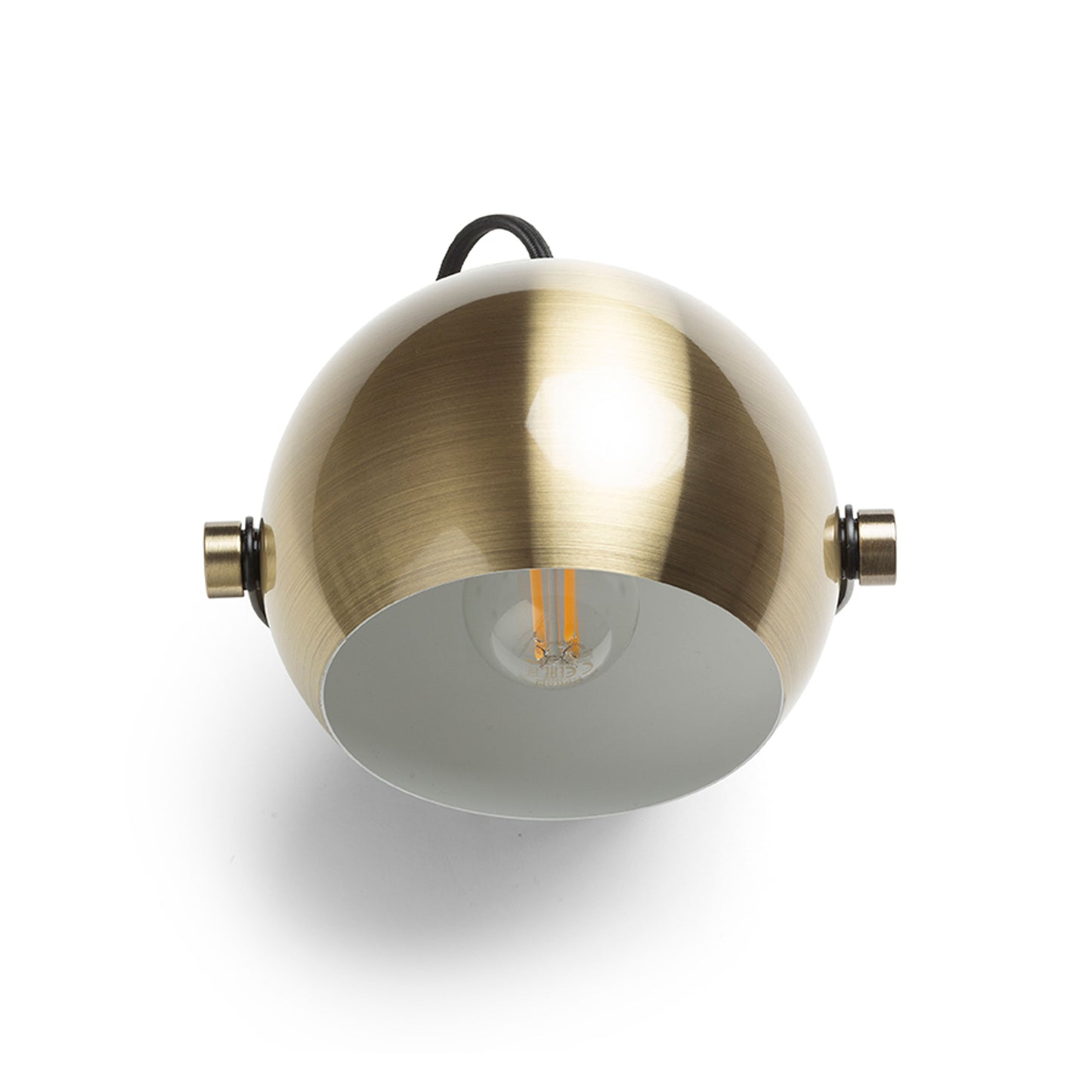 RENDL spotlight AGNETA surface mounted brushed brass/black 230V LED E27 11W R13895 4