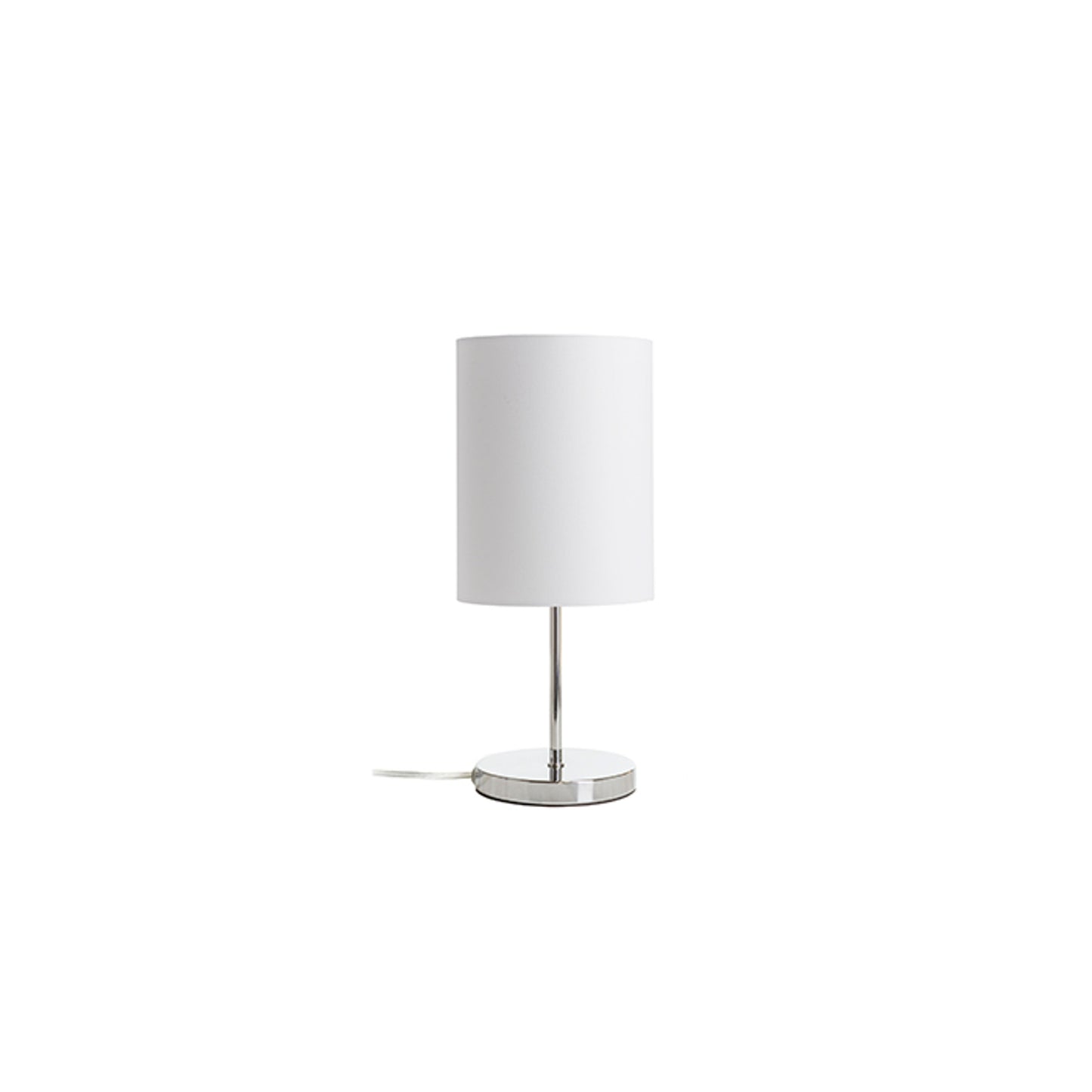RENDL table lamp NYC/RON 15/20 table Polycotton white/chrome 230V LED E27 15W R14055 1
