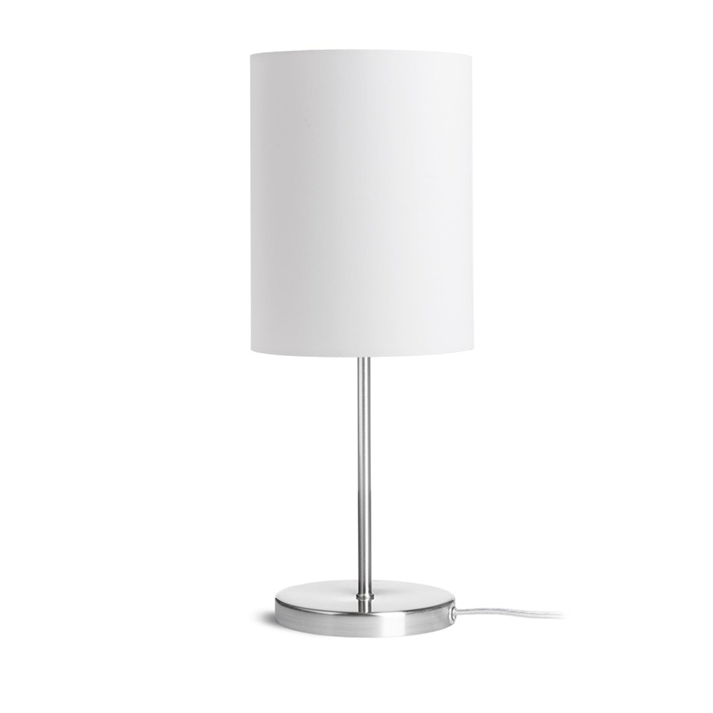 RENDL table lamp NYC/RON 15/20 table Polycotton white/nickel 230V LED E27 15W R14056 1