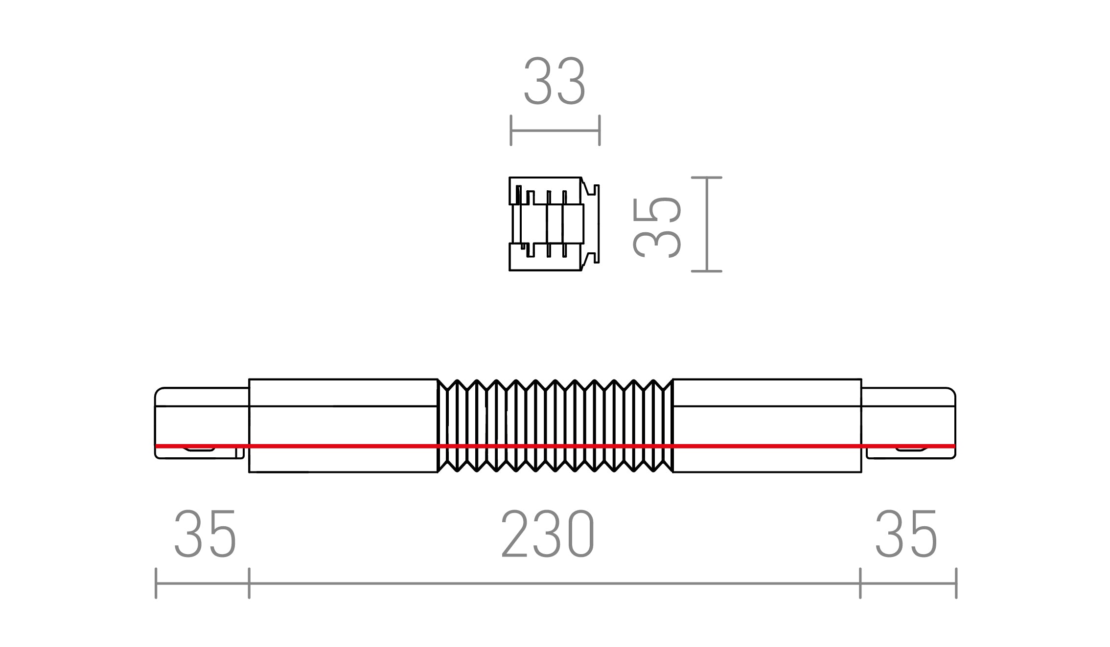 EUTRAC BUIGBARE KOPPELSTUK - Product sketch