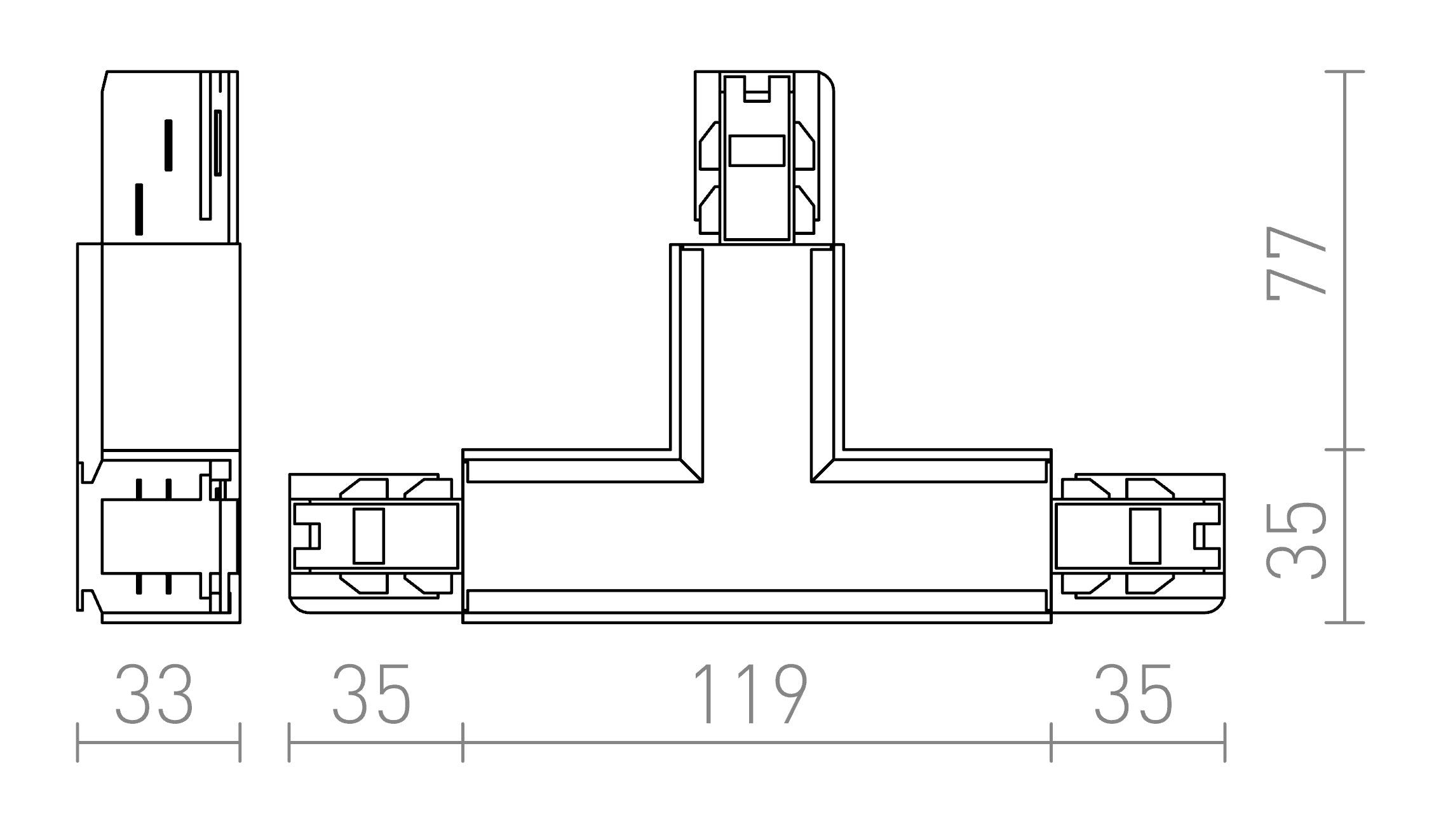 EUTRAC T KOPPELSTUK (LINKS) - Product sketch