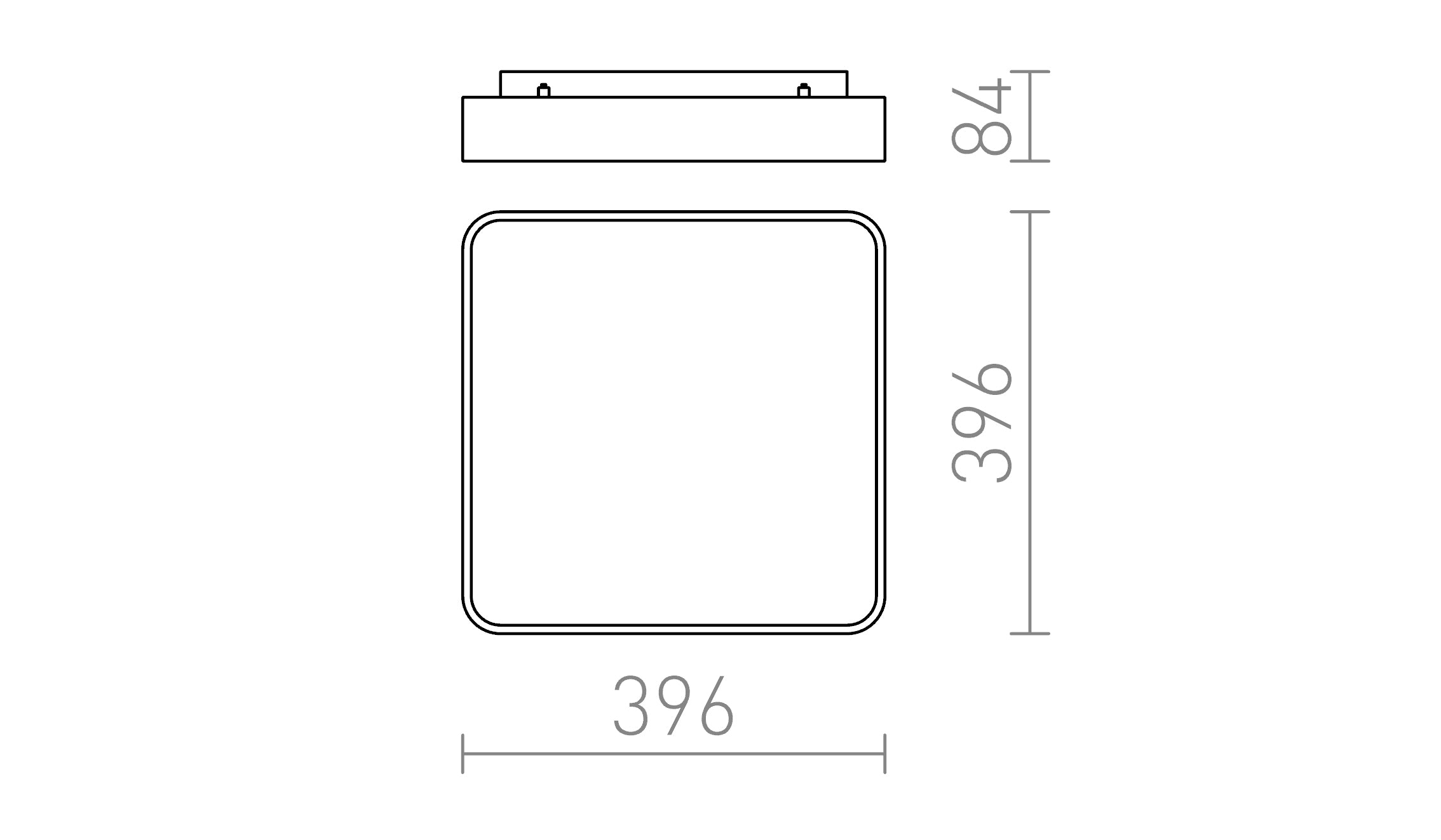 MENSA SQ 40 PLAFONDLAMP - Product sketch