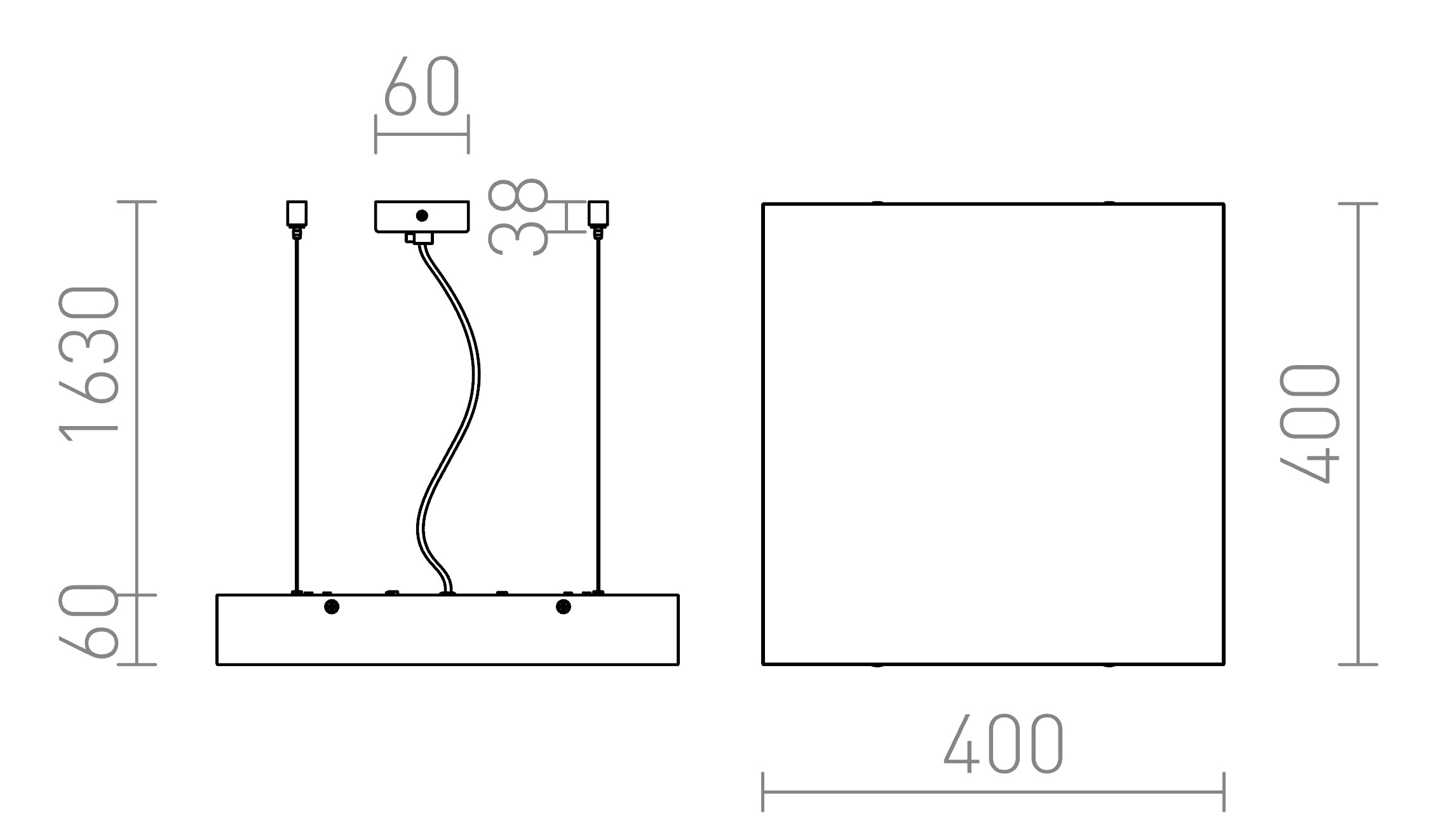 STRUCTURAL 40 HANGLAMP - Product sketch