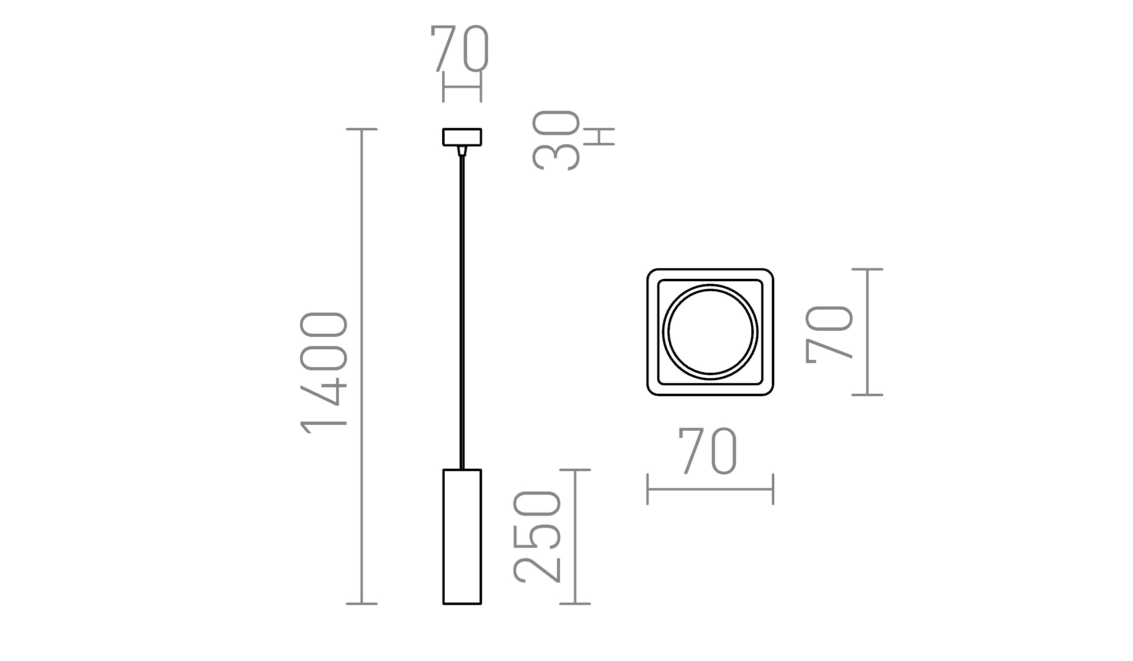 JACK RC HANGLAMP - Product sketch