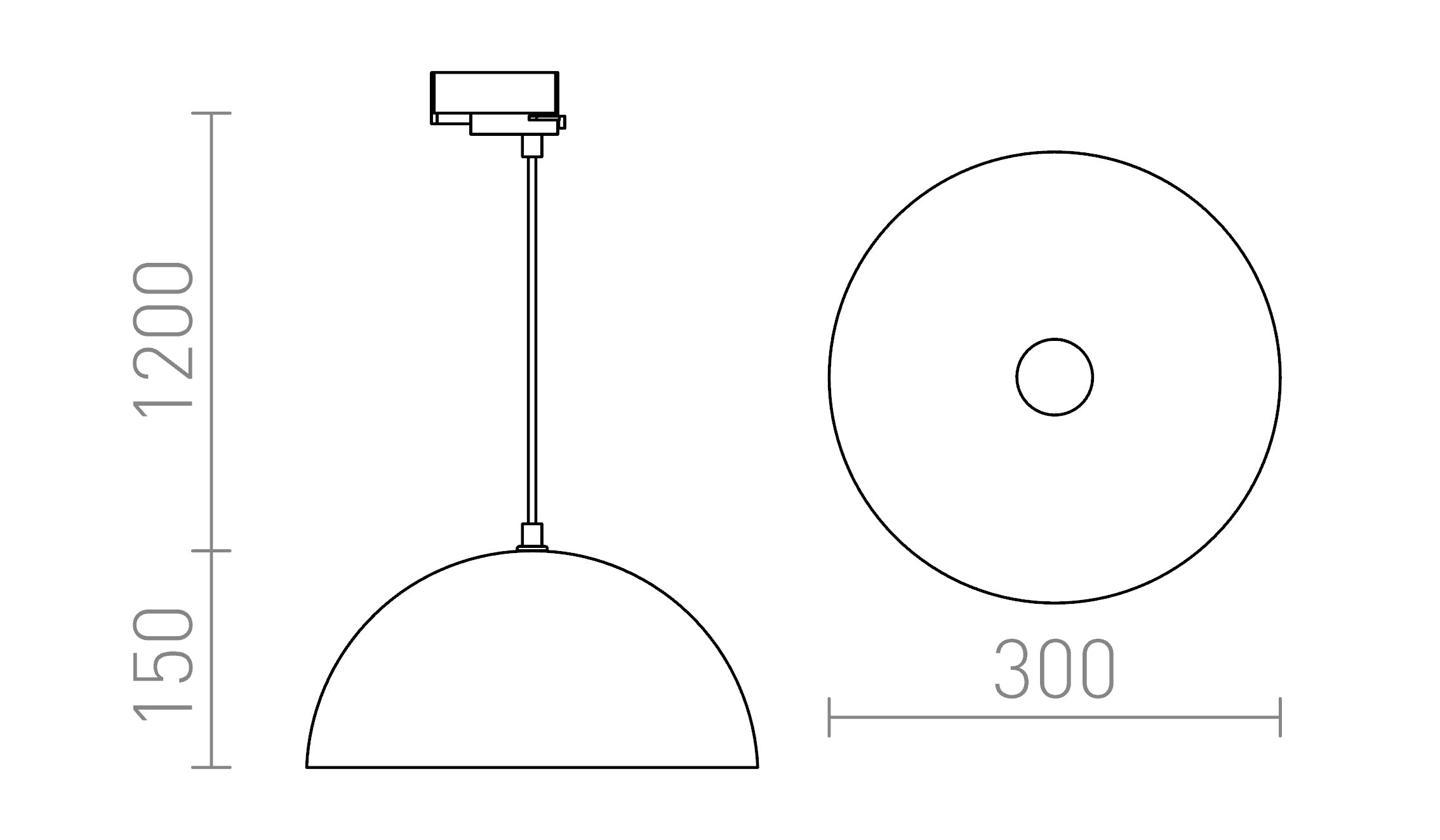 MONROE 30 VOOR DRIEFAZIGE STROOMRAIL - Product sketch