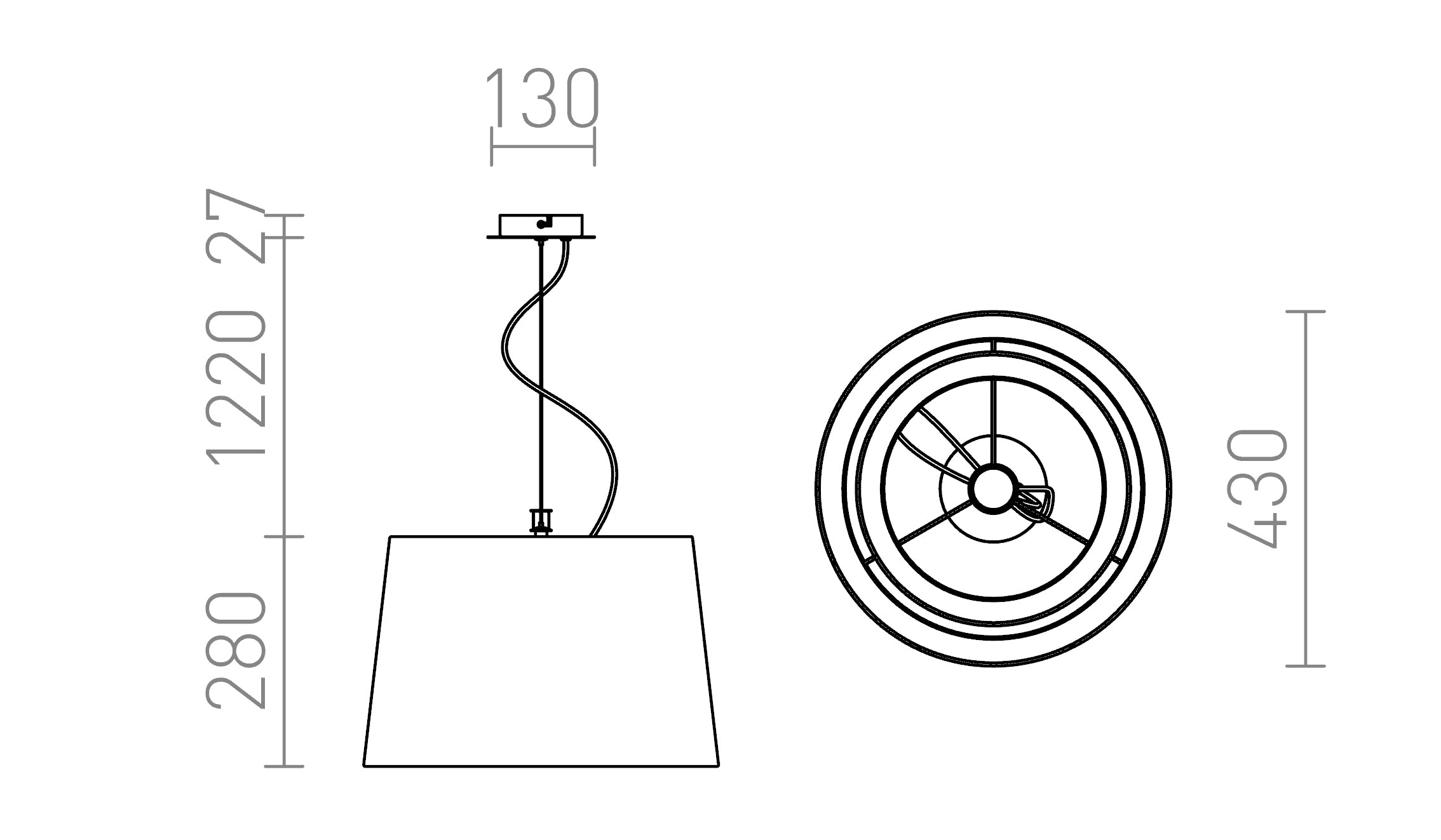 ESPLANADE HANGLAMP - Product sketch