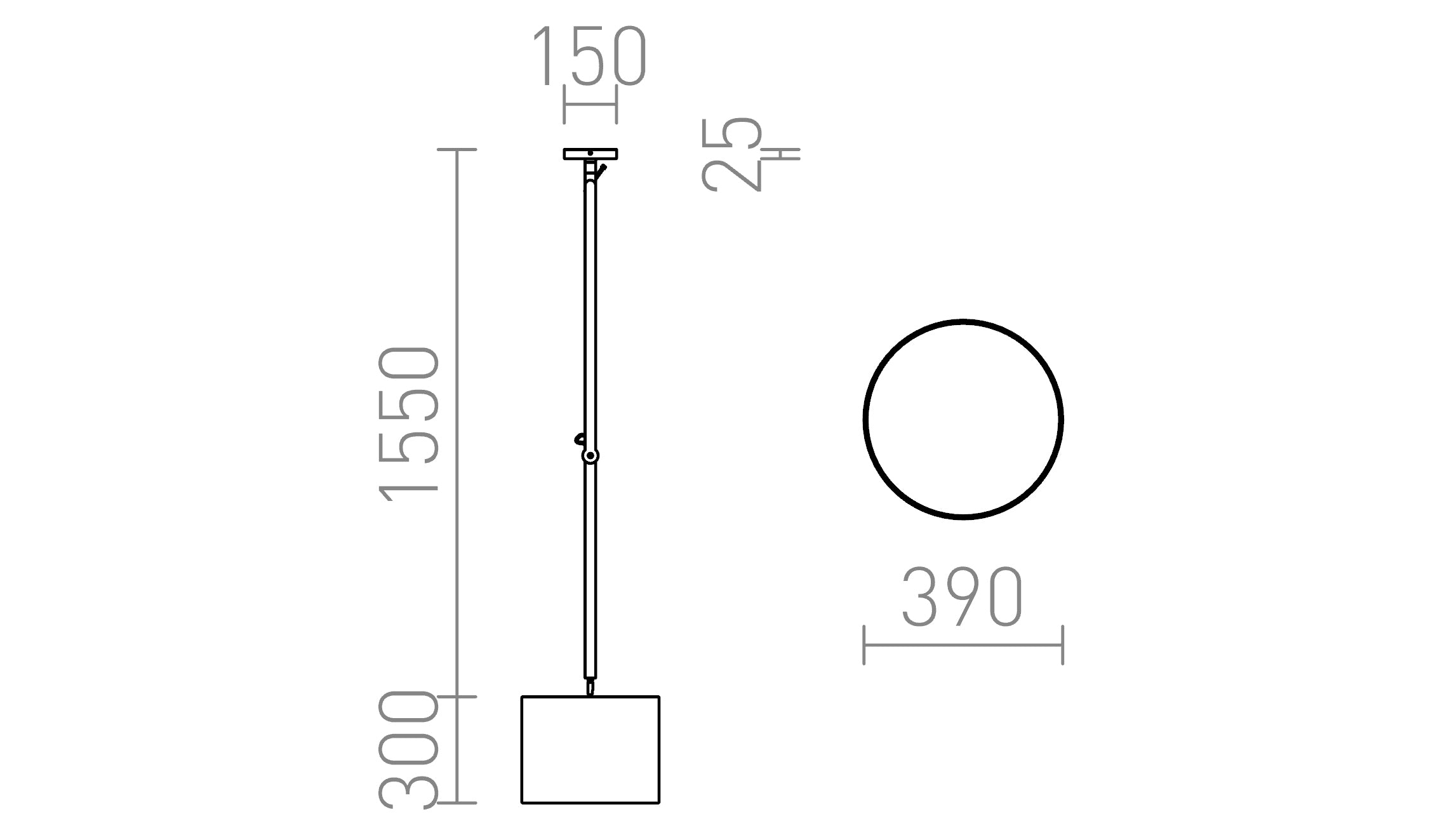 MADISON PLAFONDLAMP - Product sketch