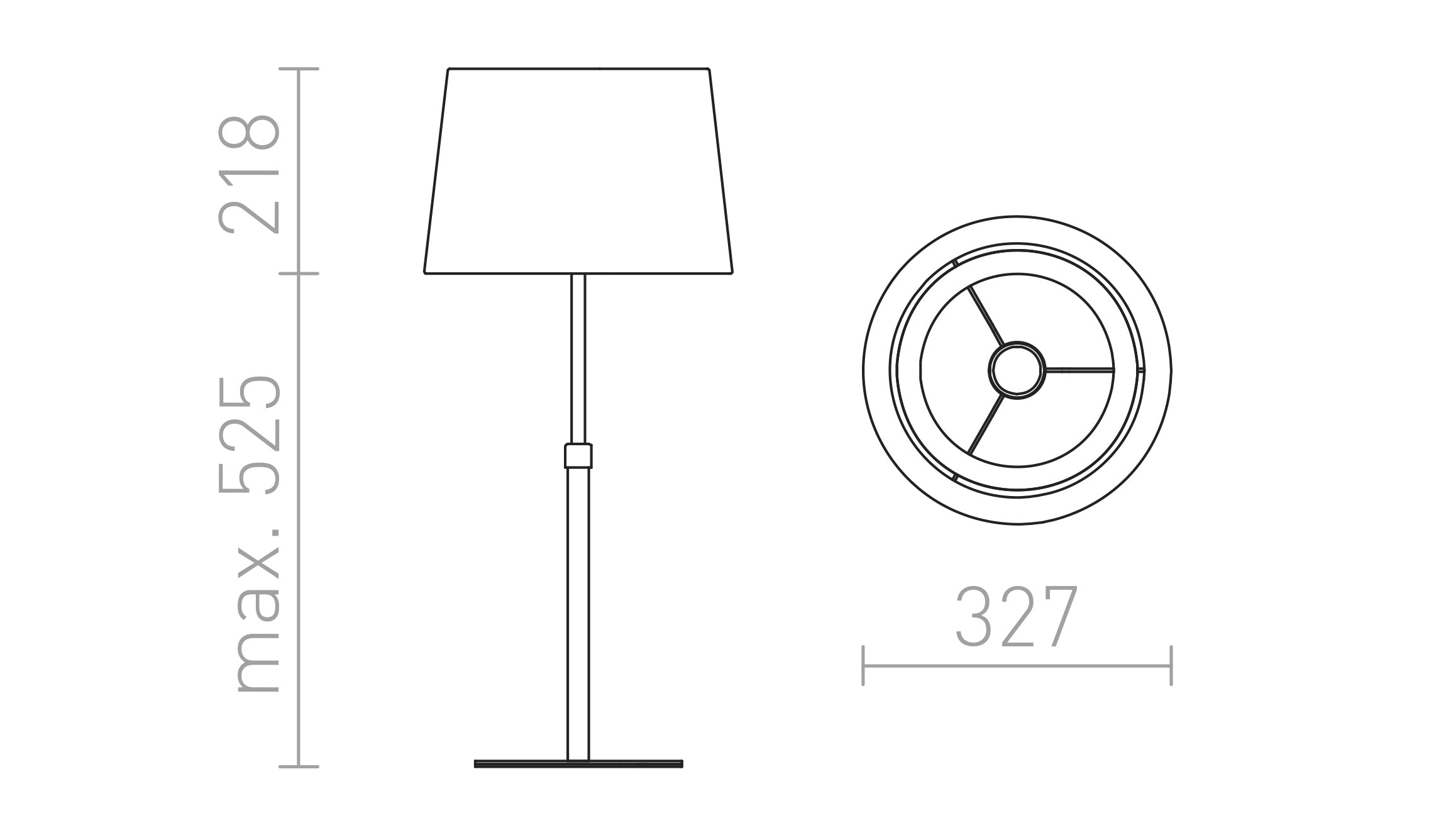 ESPLANADE TAFELLAMP - Product sketch