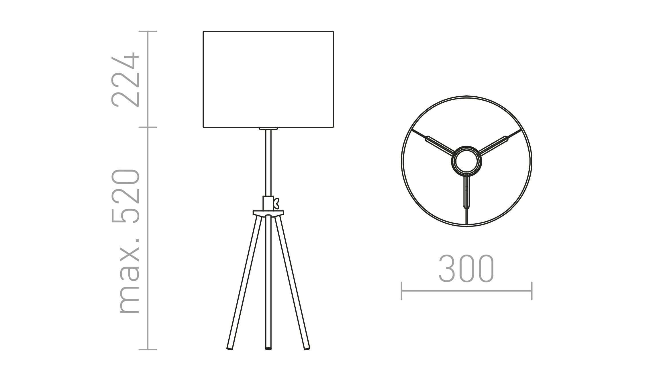 GARDETTE TAFELLAMP - Product sketch