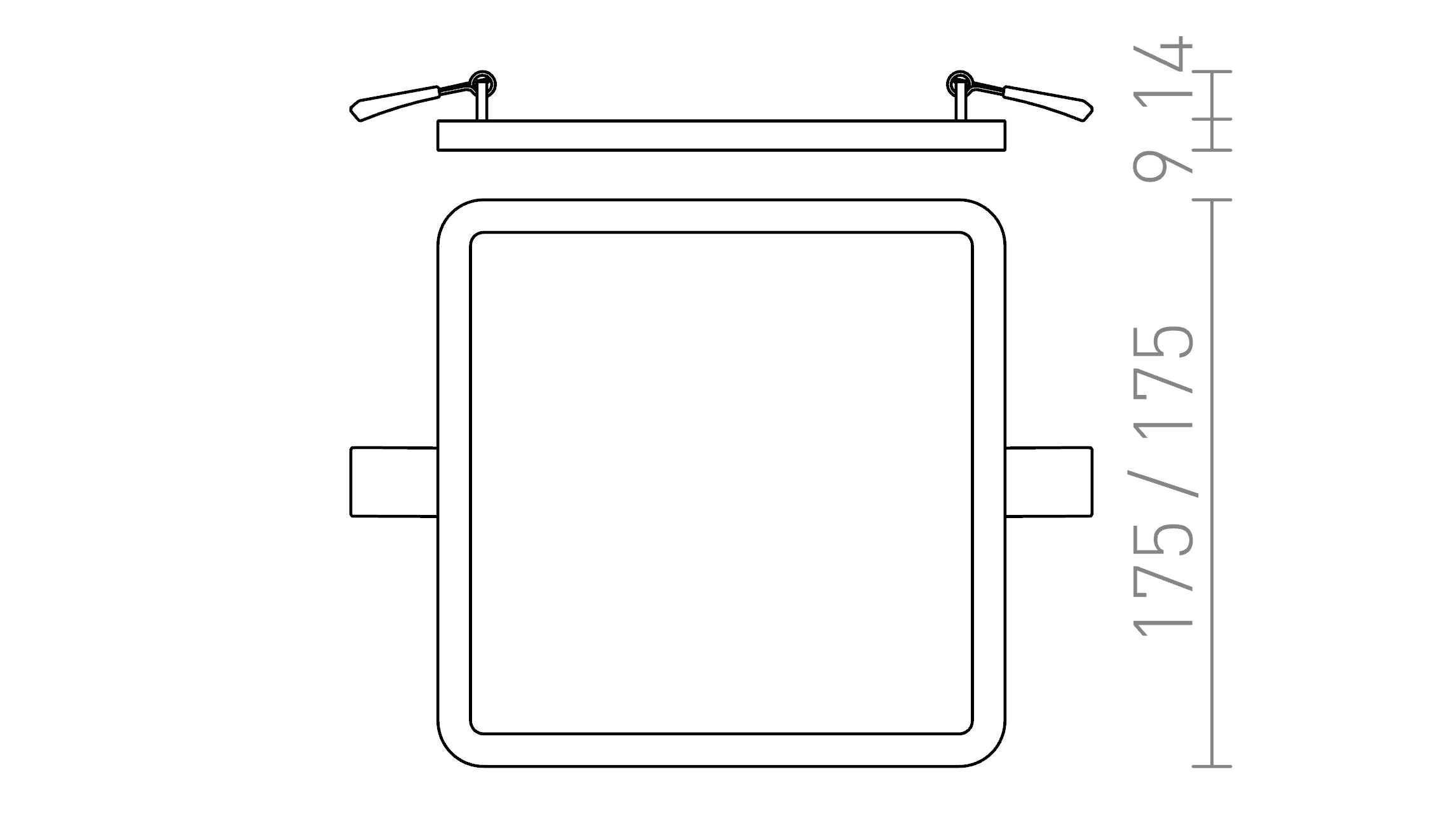 HUE SQ 17 INBOUWLAMP - Product sketch