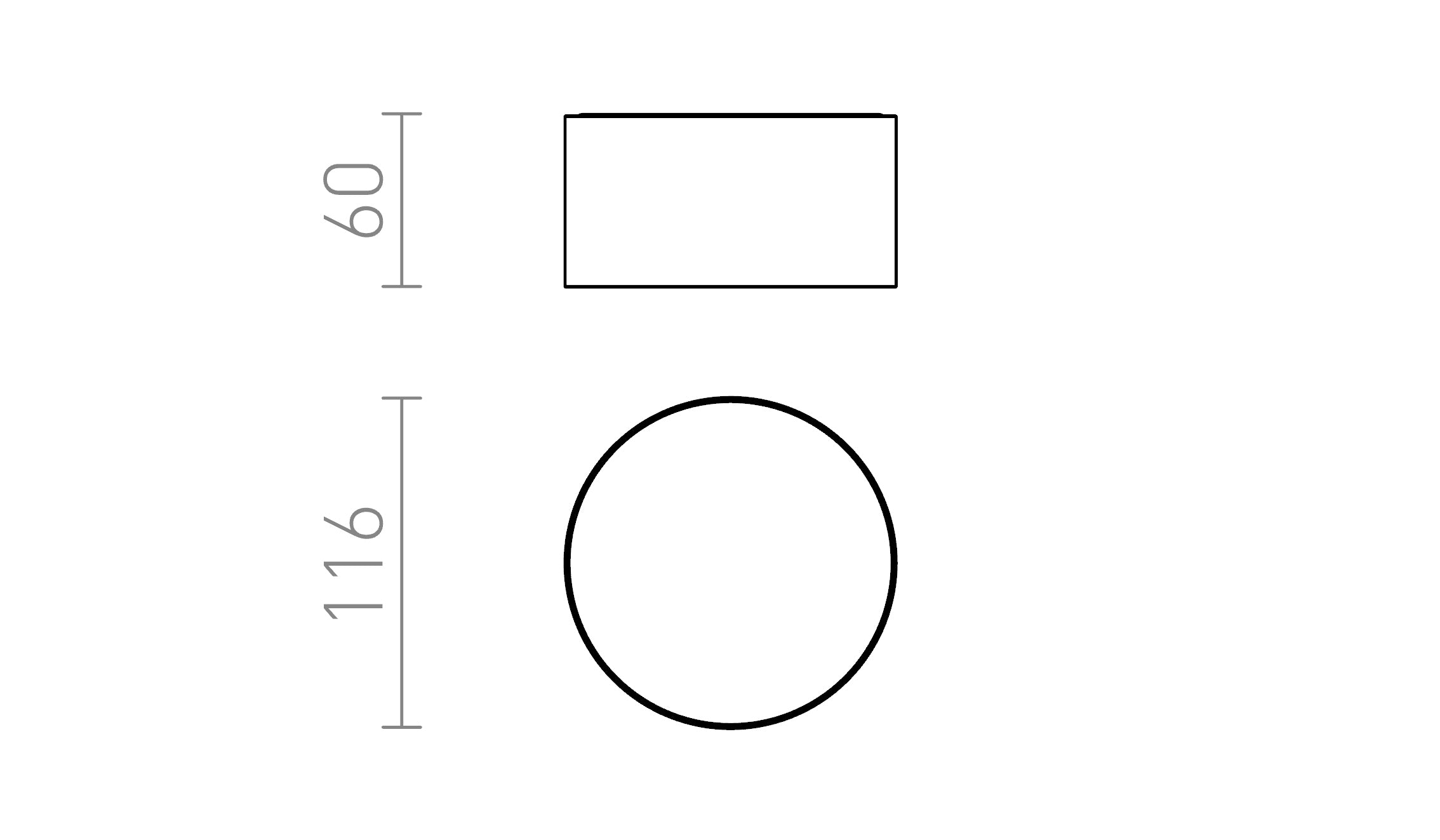 LARISA R 12 PLAFONDLAMP - Product sketch