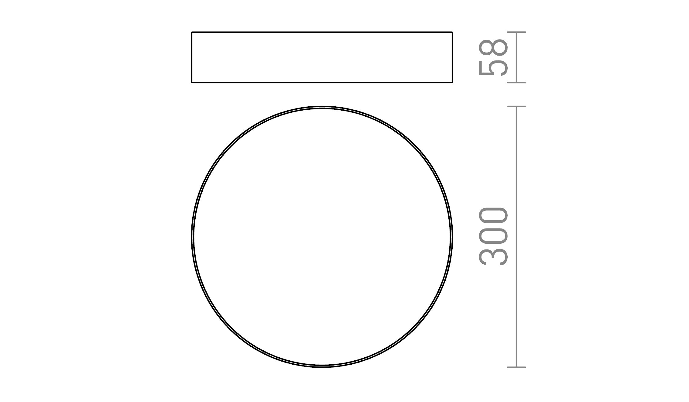 LARISA R 30 PLAFONDLAMP - Product sketch