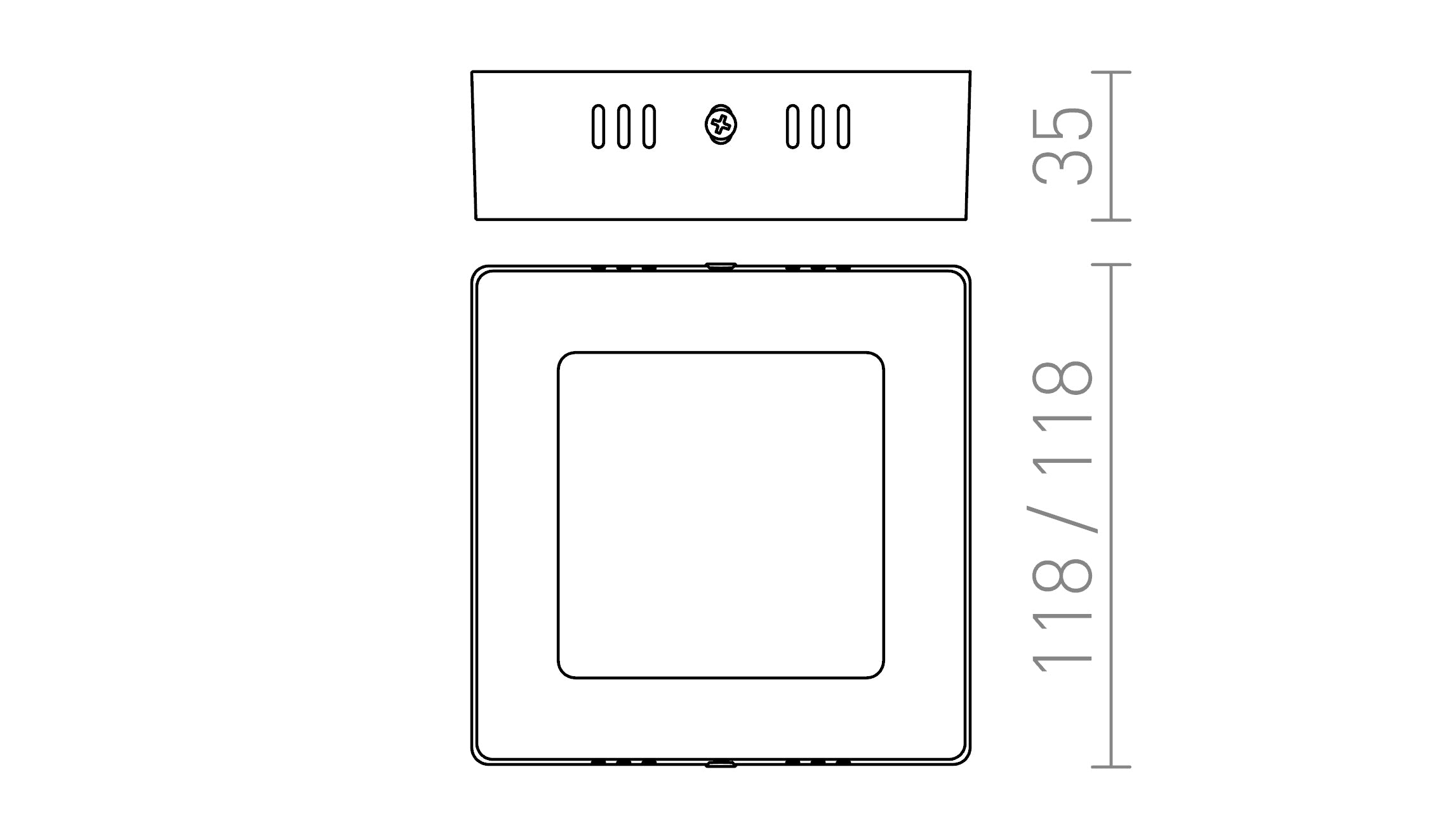 SOCORRO SQ 120 OPBOUWLAMP - Product sketch