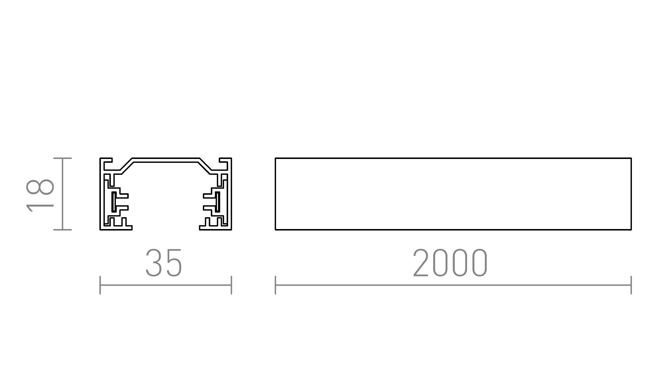 1F STROOMRAIL 2M - Product sketch
