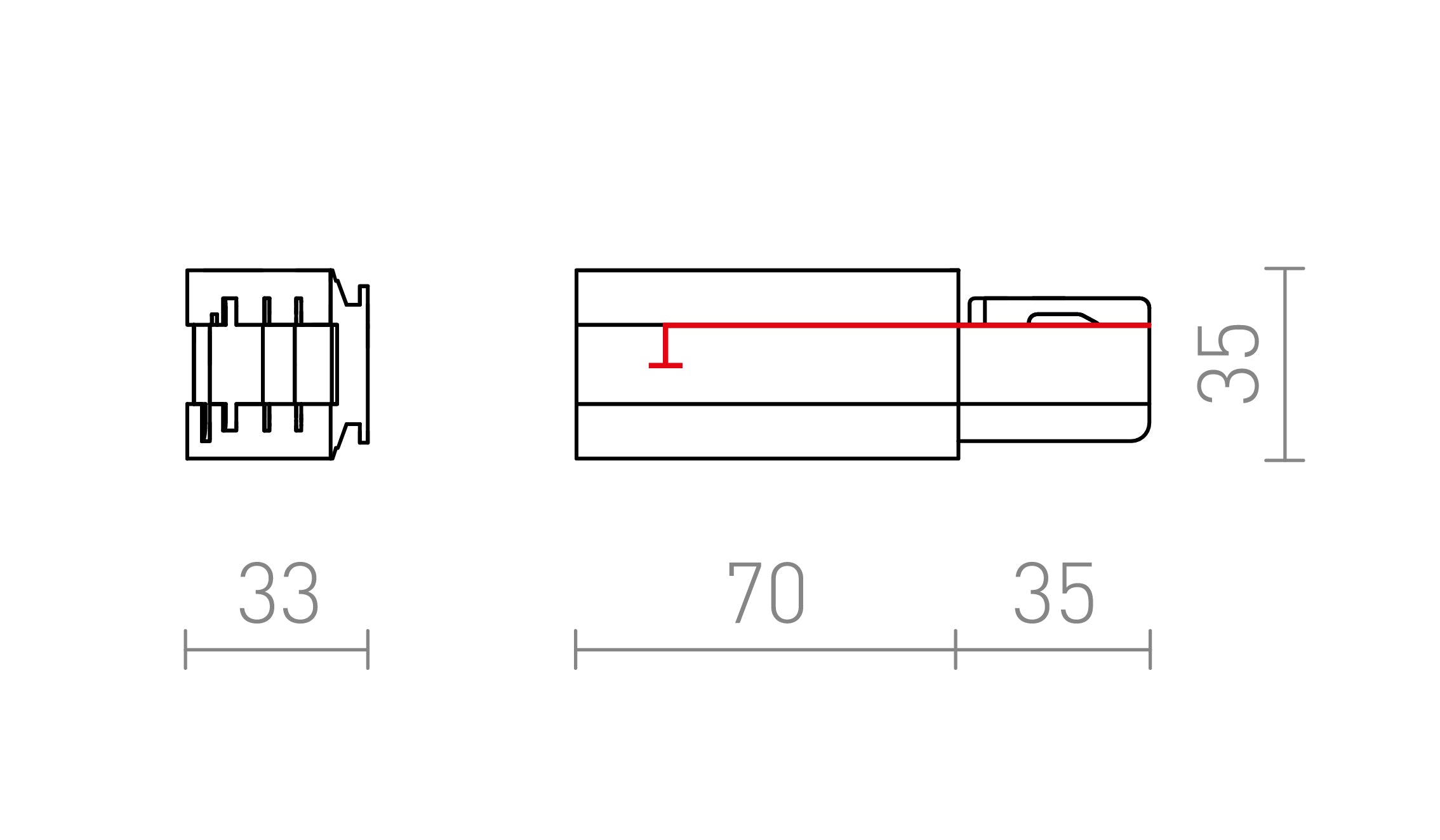 EUTRAC STROOMVOORZIENING RECHTS - Product sketch