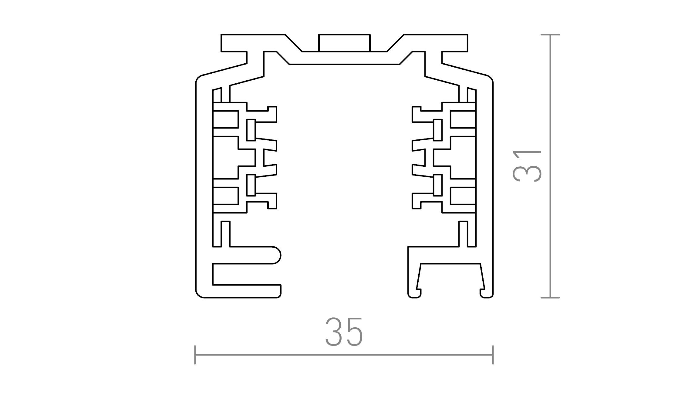 EUTRAC STROOMRAIL 3M - Product sketch