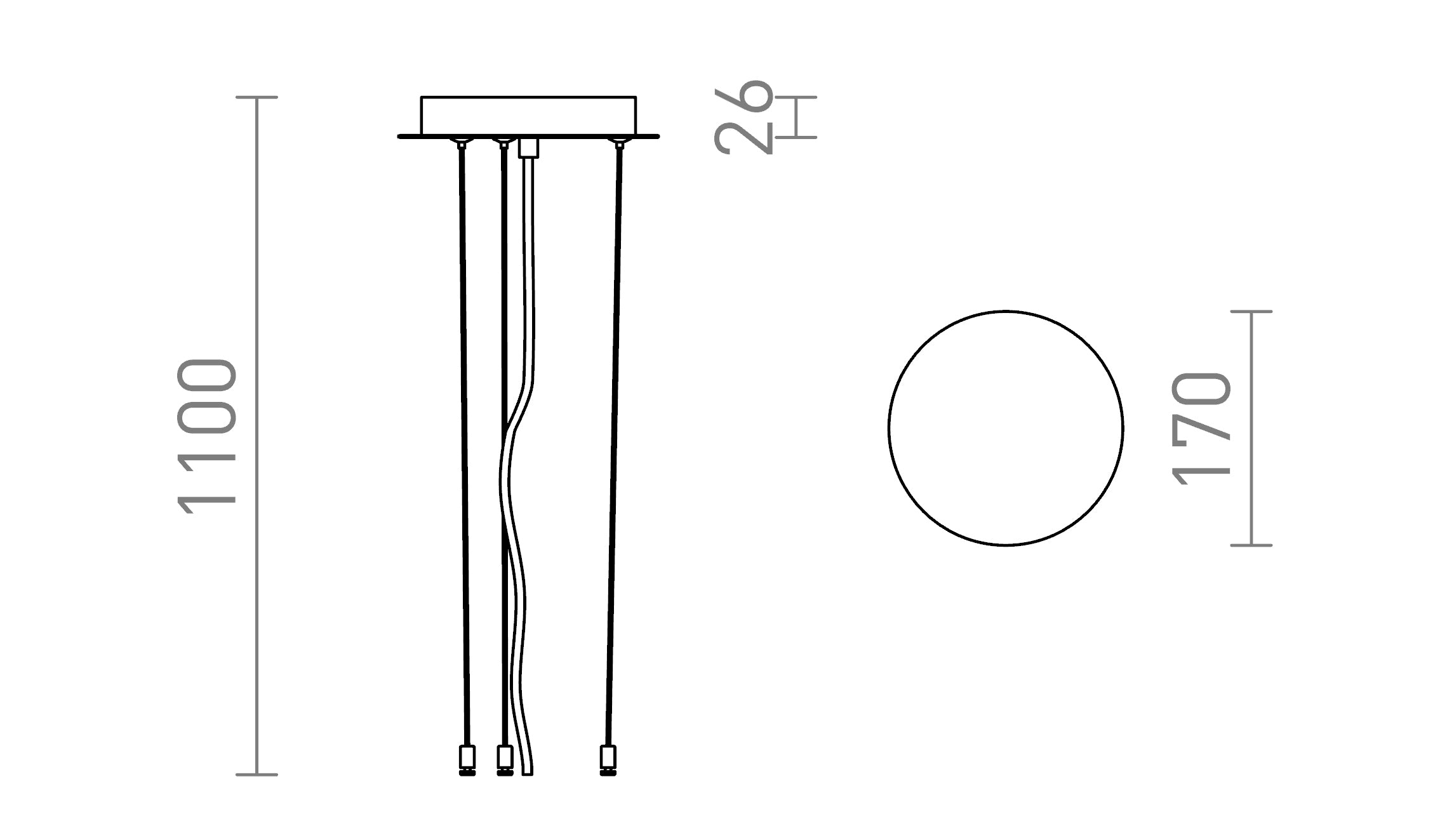 MEZZO 40/60 OPHANGSET - Product sketch