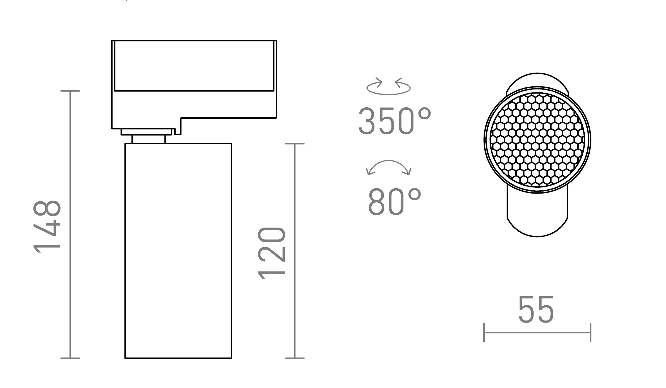 FORZA VOOR DRIEFAZIGE STROOMRAIL - Product sketch