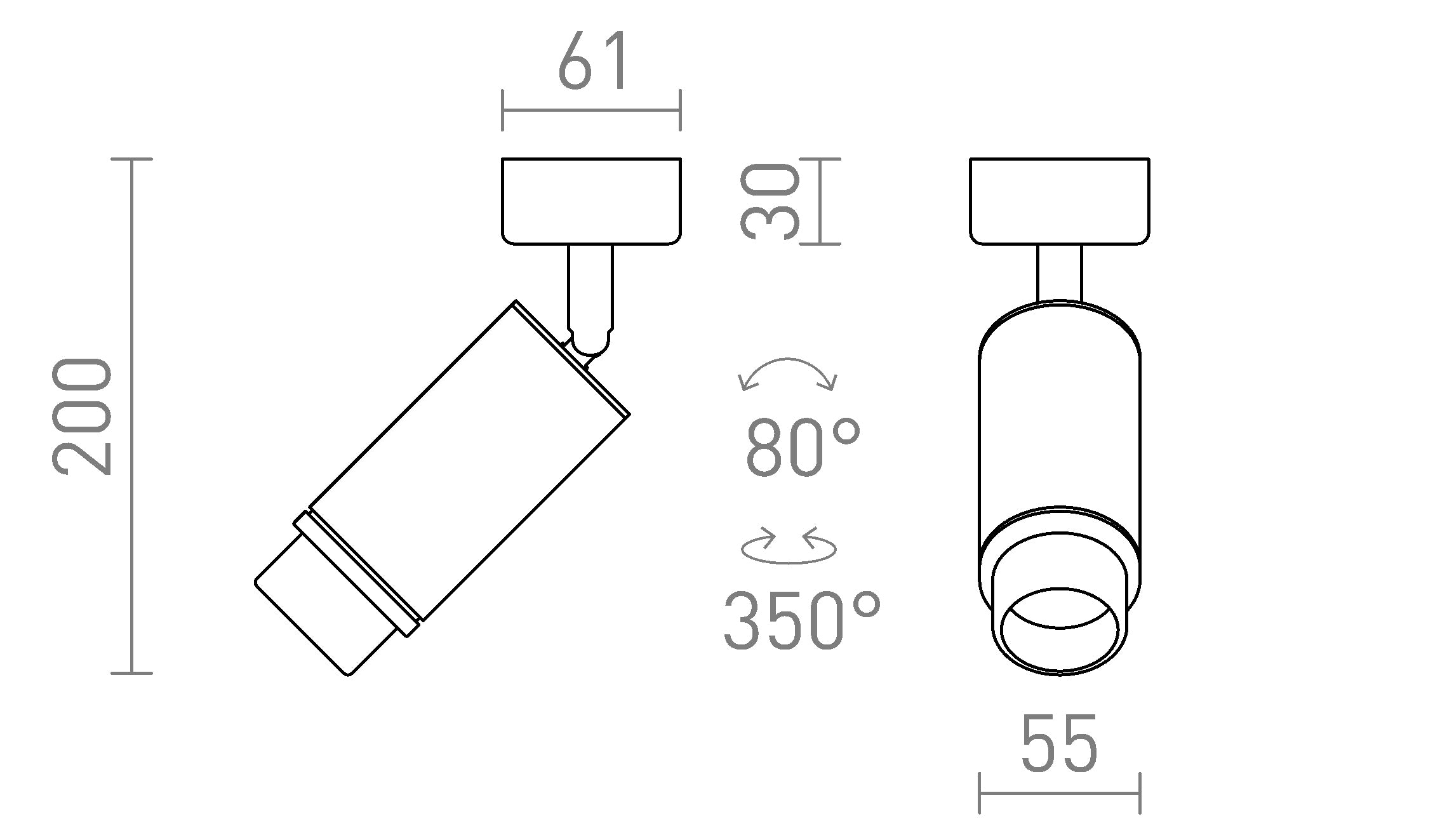 OPTIMUS  plafondlamp lamp - Product sketch