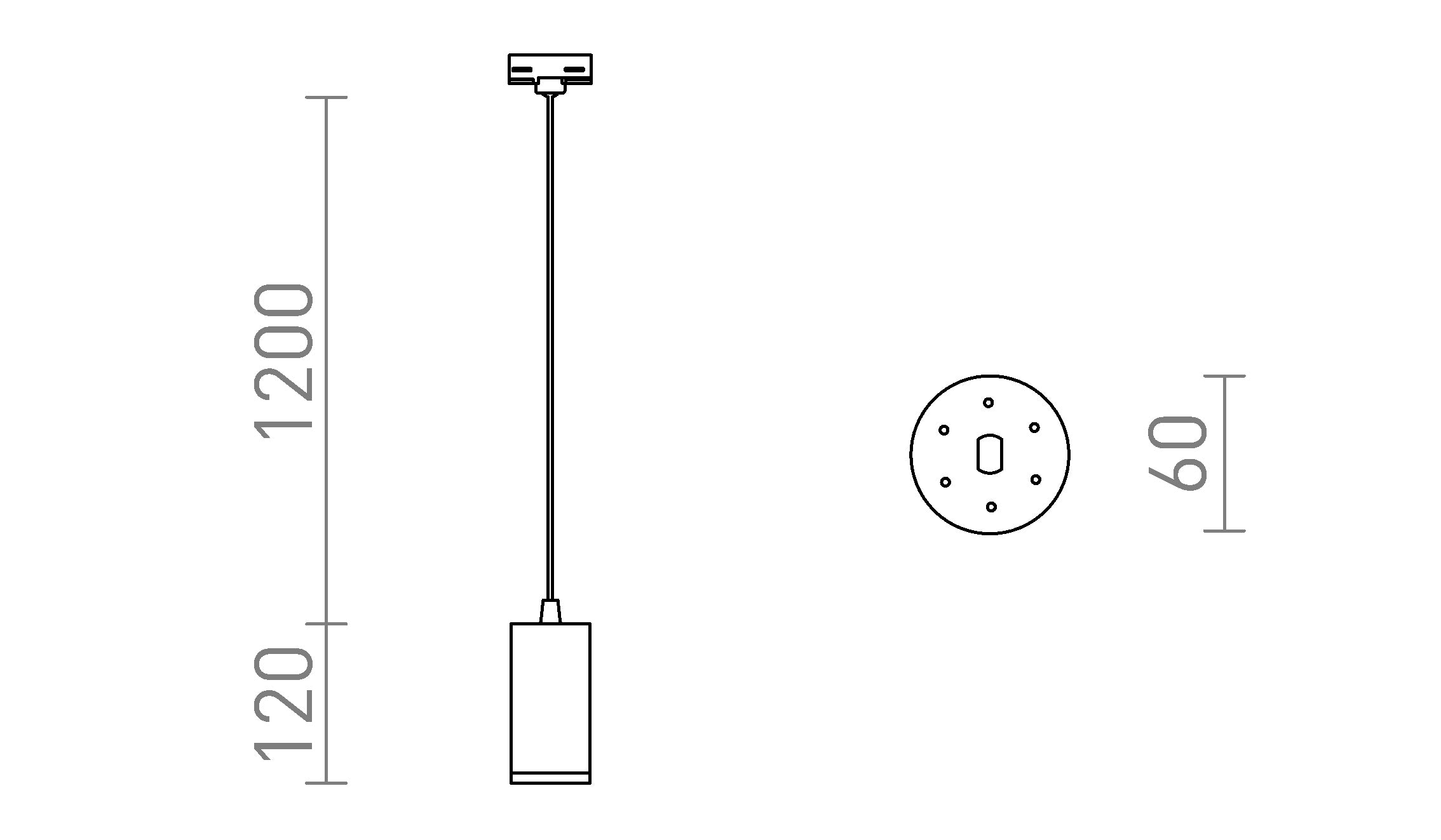 BELENOS VOOR 3-F. STROOMRAILS PENDENT - Product sketch