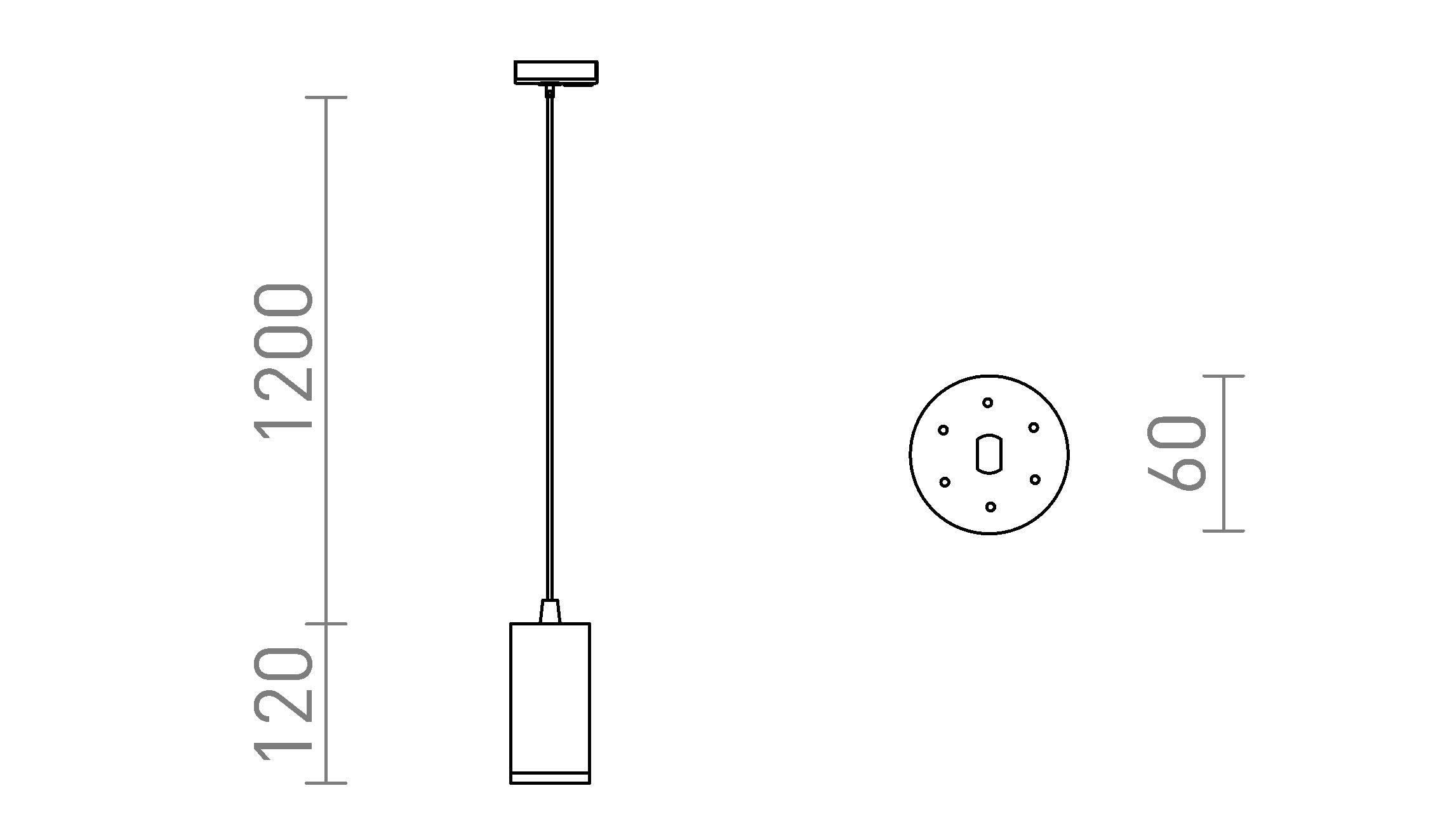 BELENOS VOOR 1F. STROOMRAILS PENDENT - Product sketch