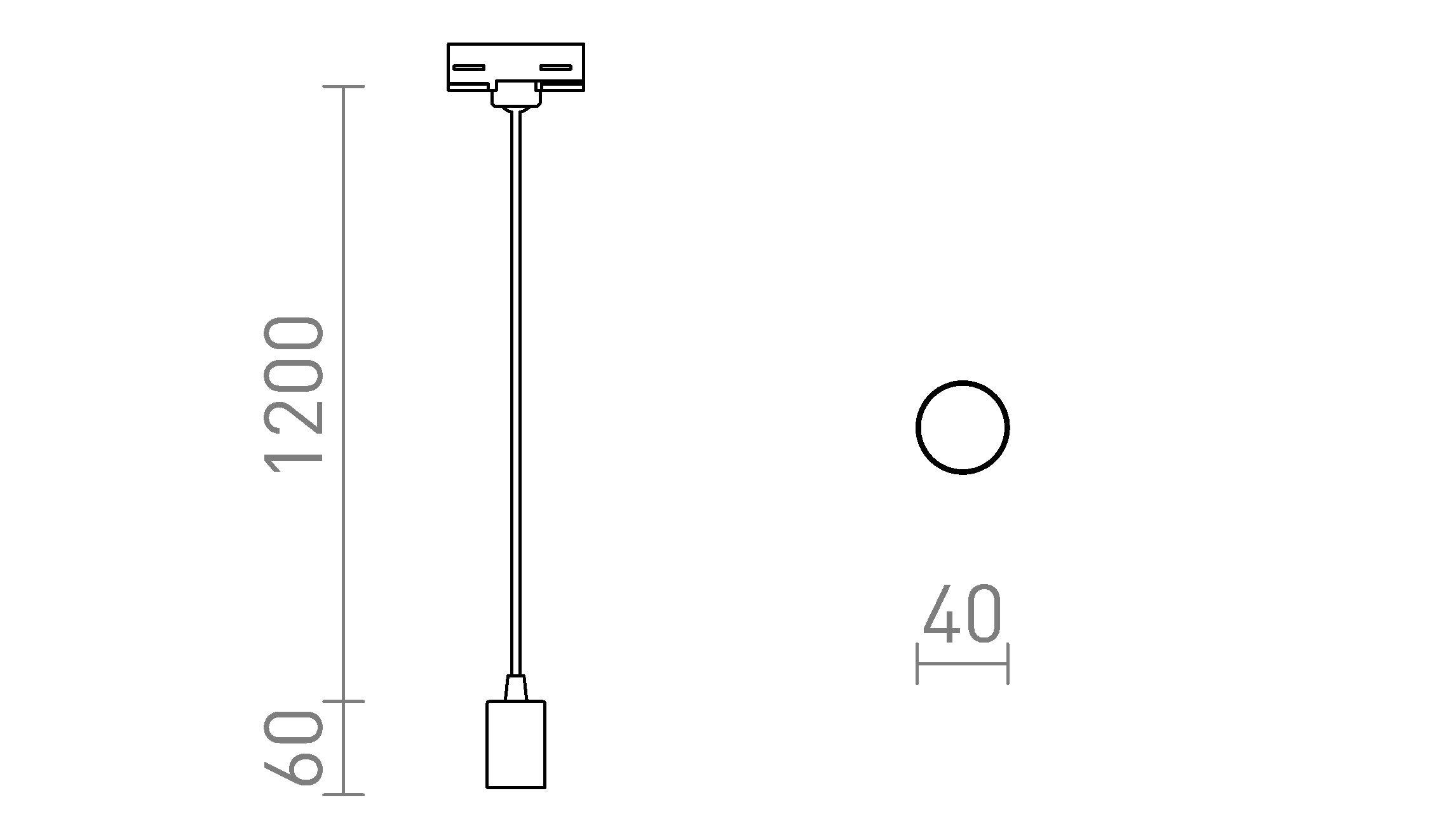 ARAQ VOOR 3-F. STROOMRAILS PENDENT - Product sketch