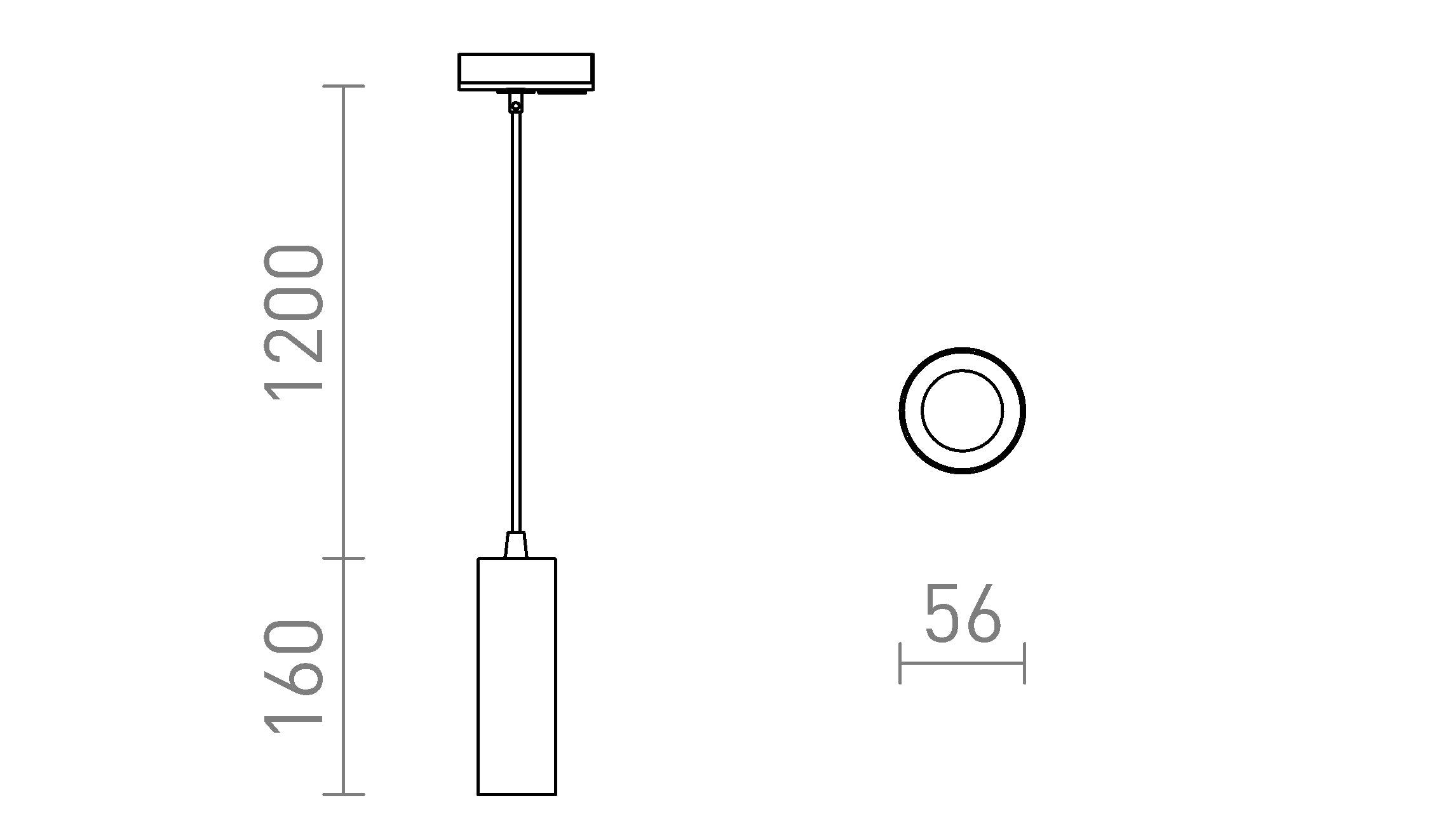 MAVRO VOOR 1F. STROOMRAILS PENDENT - Product sketch