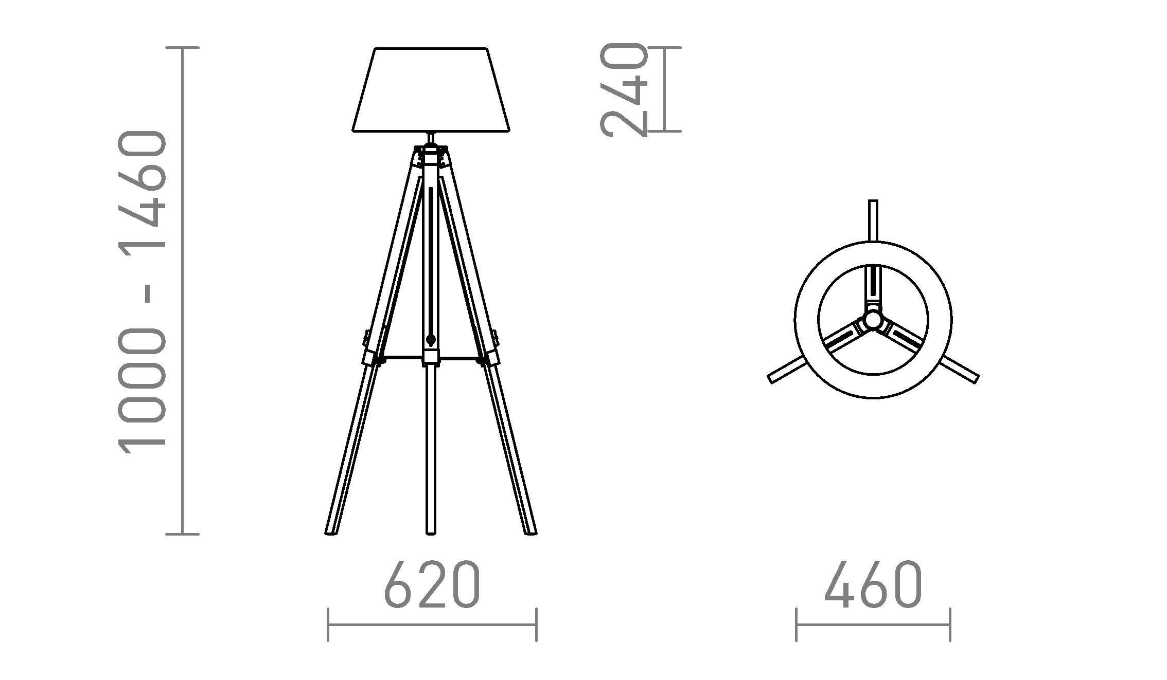 ALVIS/AMBITUS STAANDE LAMP - Product sketch
