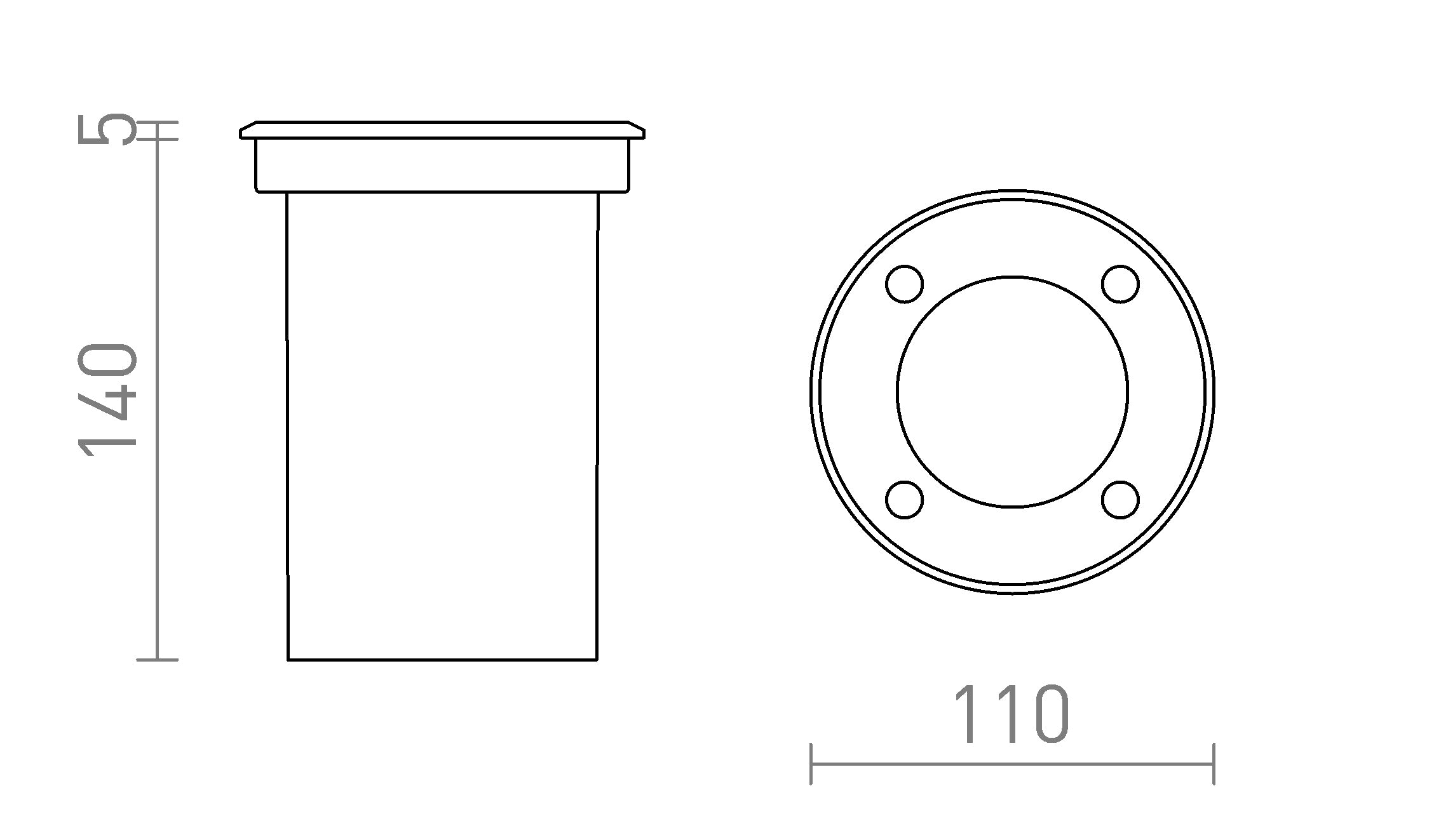 ORBU R GU10 - Product sketch