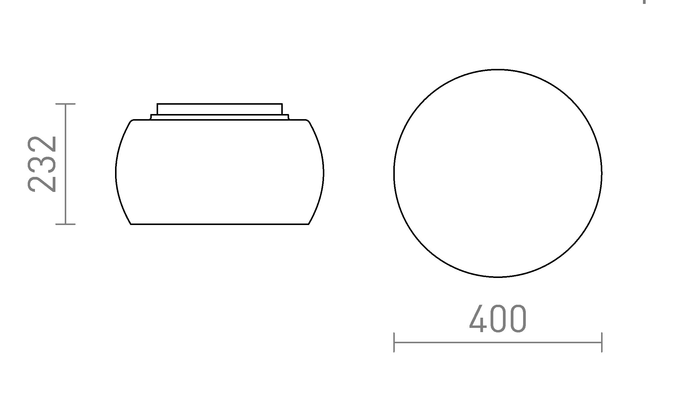 AMANDA PLAFONDLAMP - Product sketch